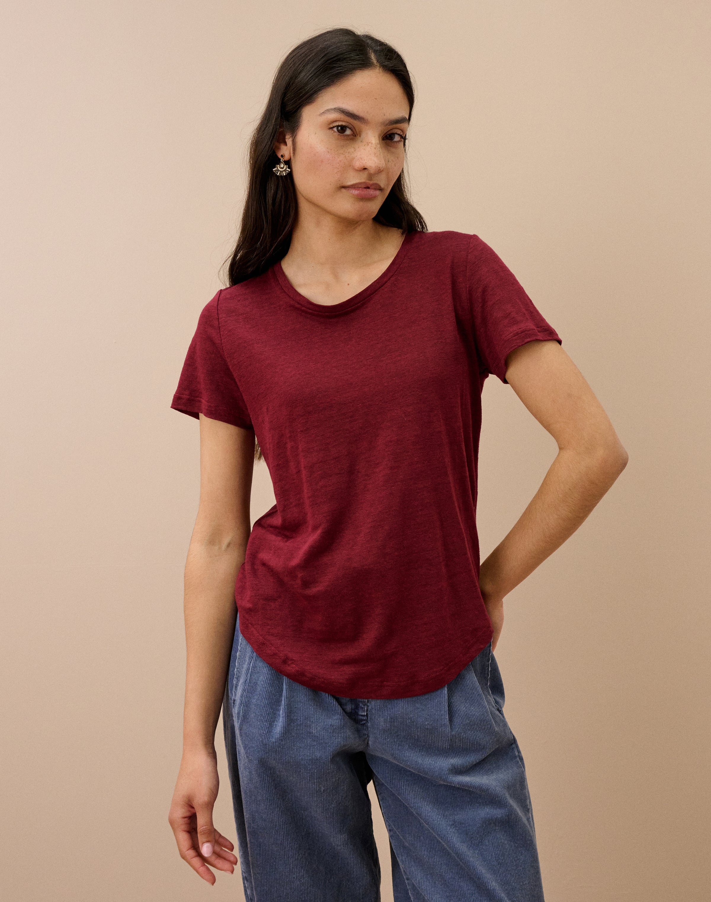 Linen Knit T-Shirt