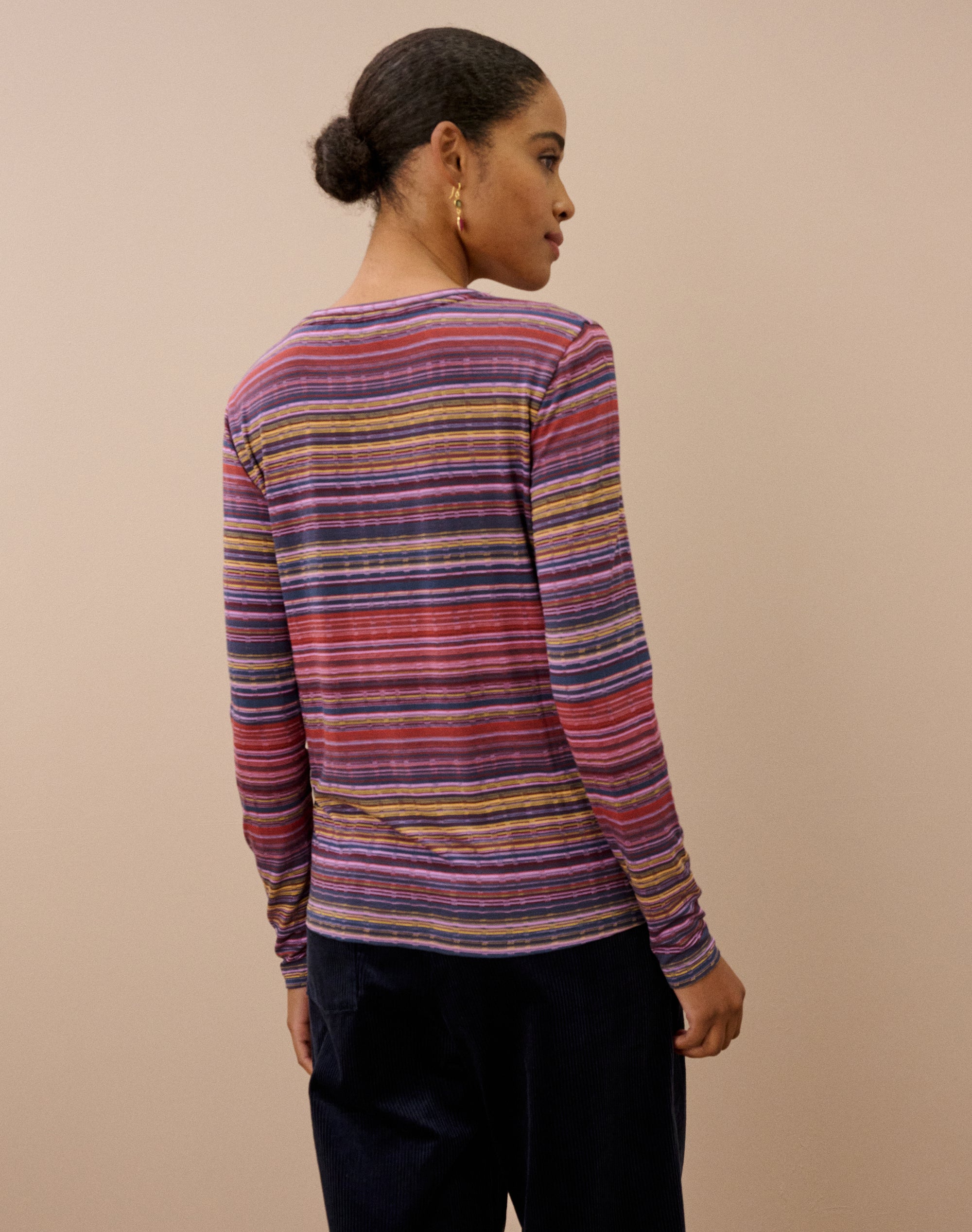 Fine Stripe Jersey T-Shirt