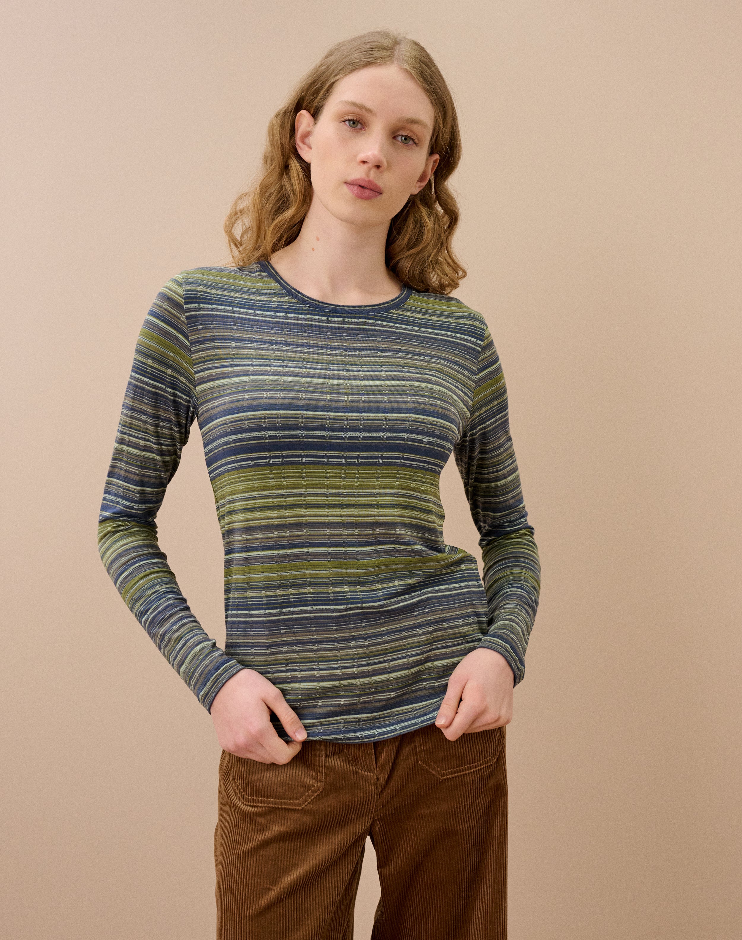 Fine Stripe Jersey T-Shirt