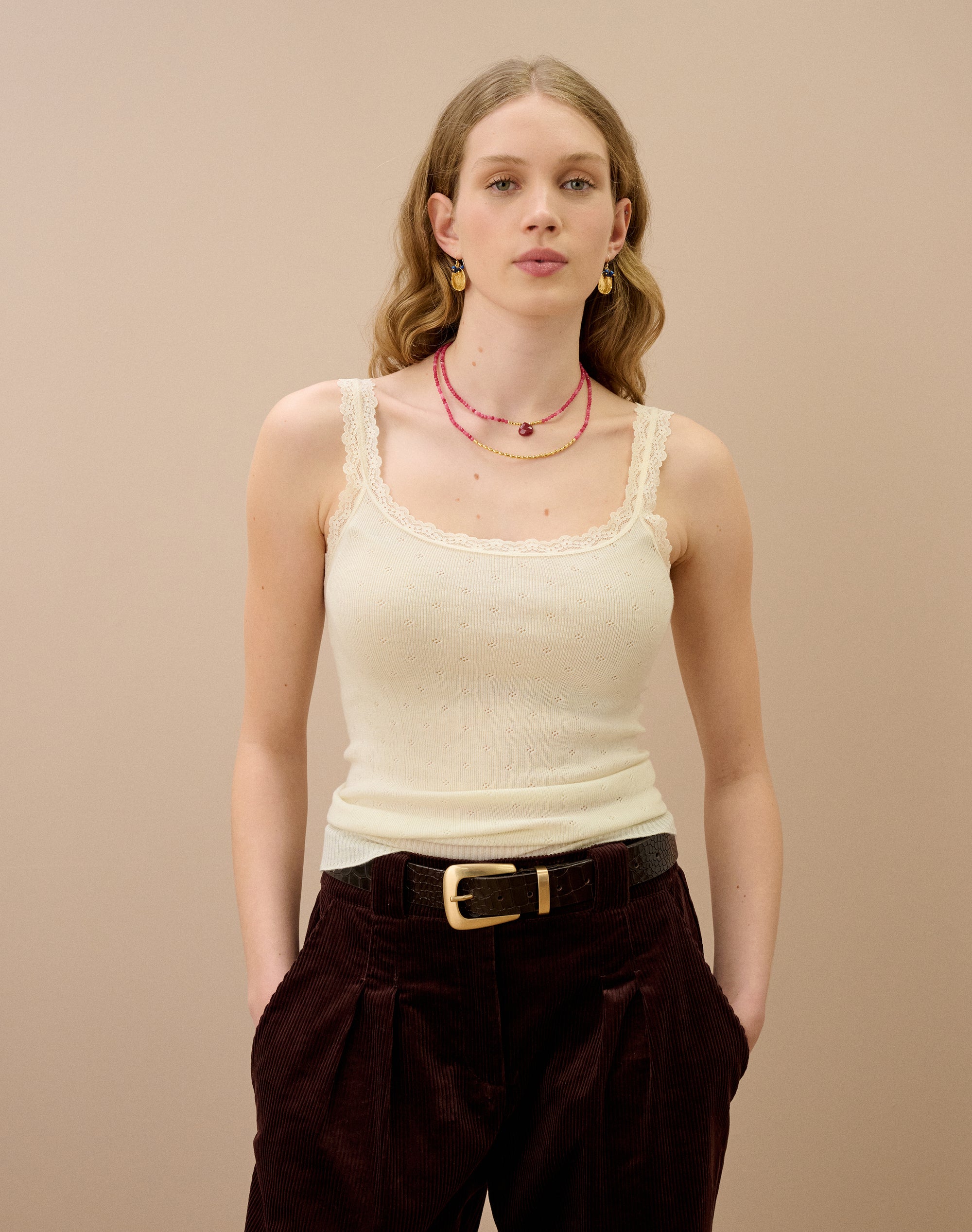 Lace Trim Scoop Camisole