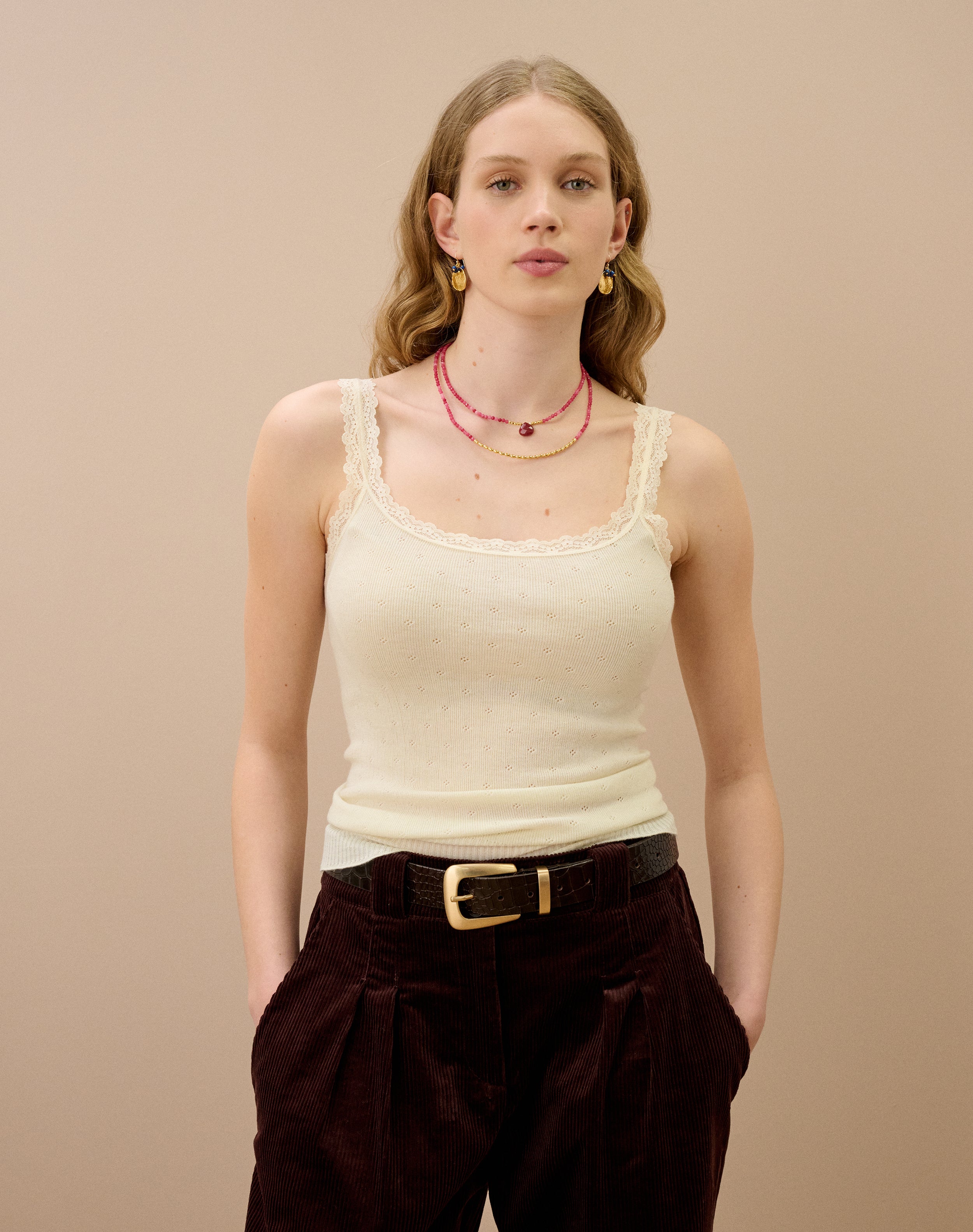 Lace Trim Scoop Camisole