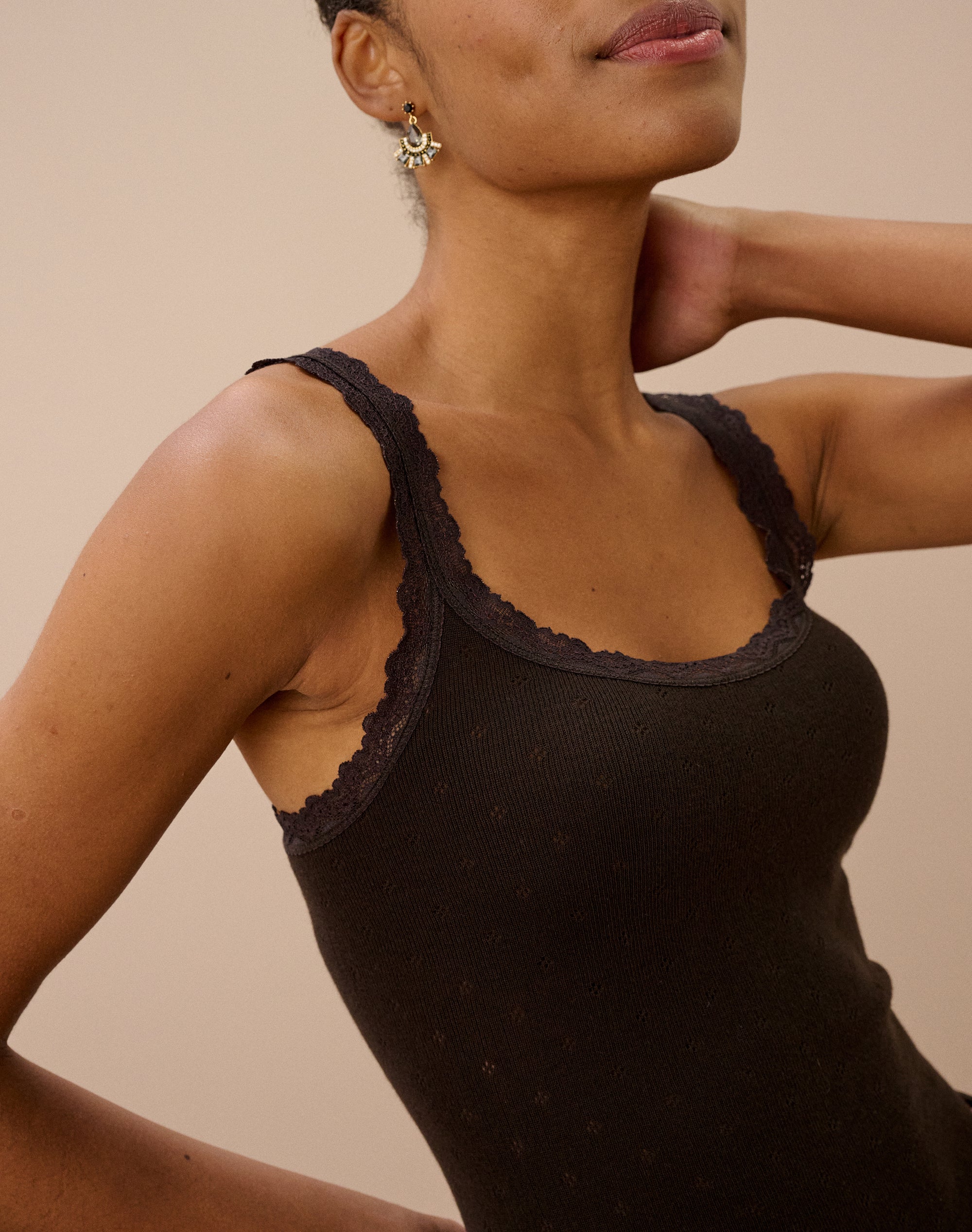 Lace Trim Scoop Camisole