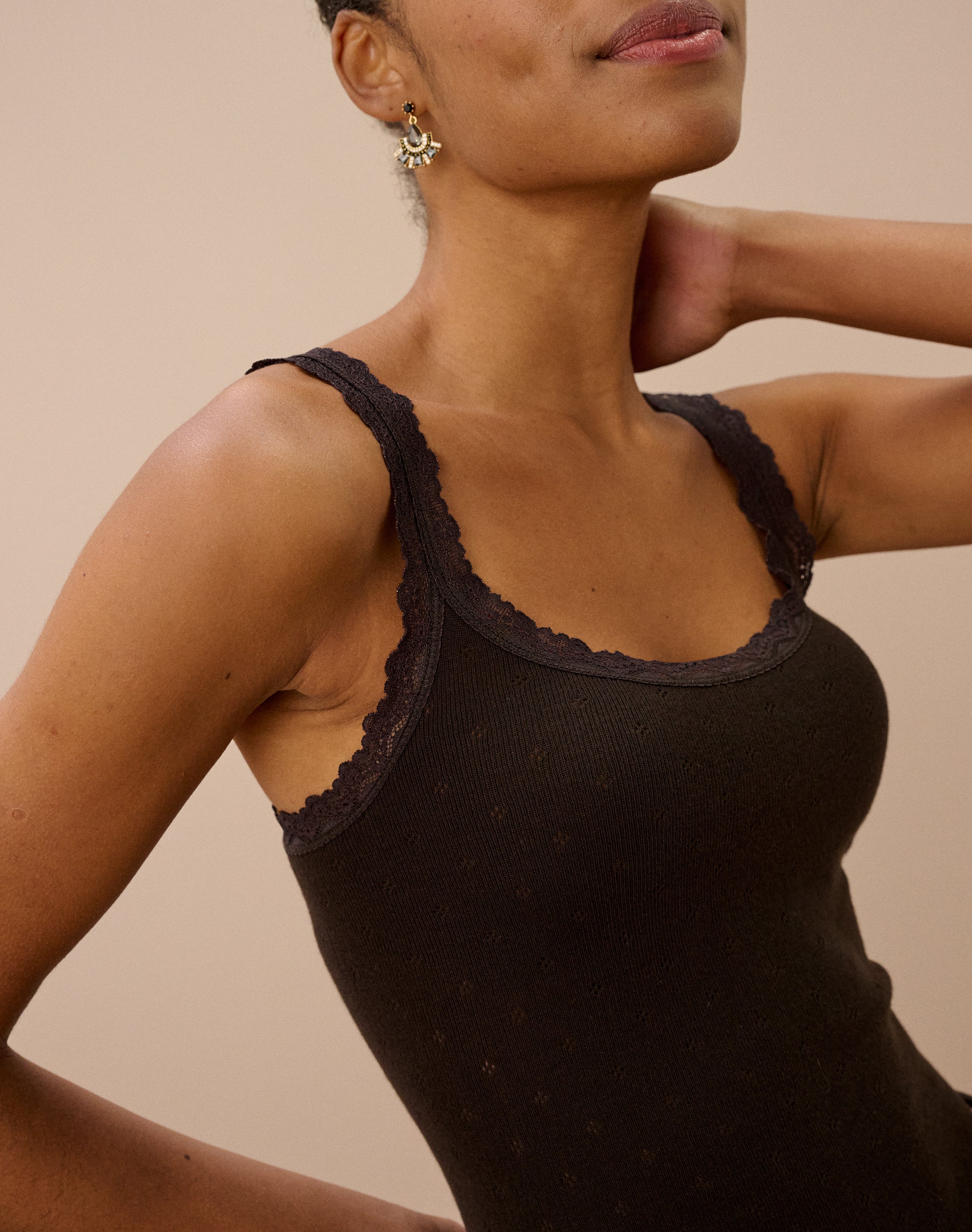 Lace Trim Scoop Camisole