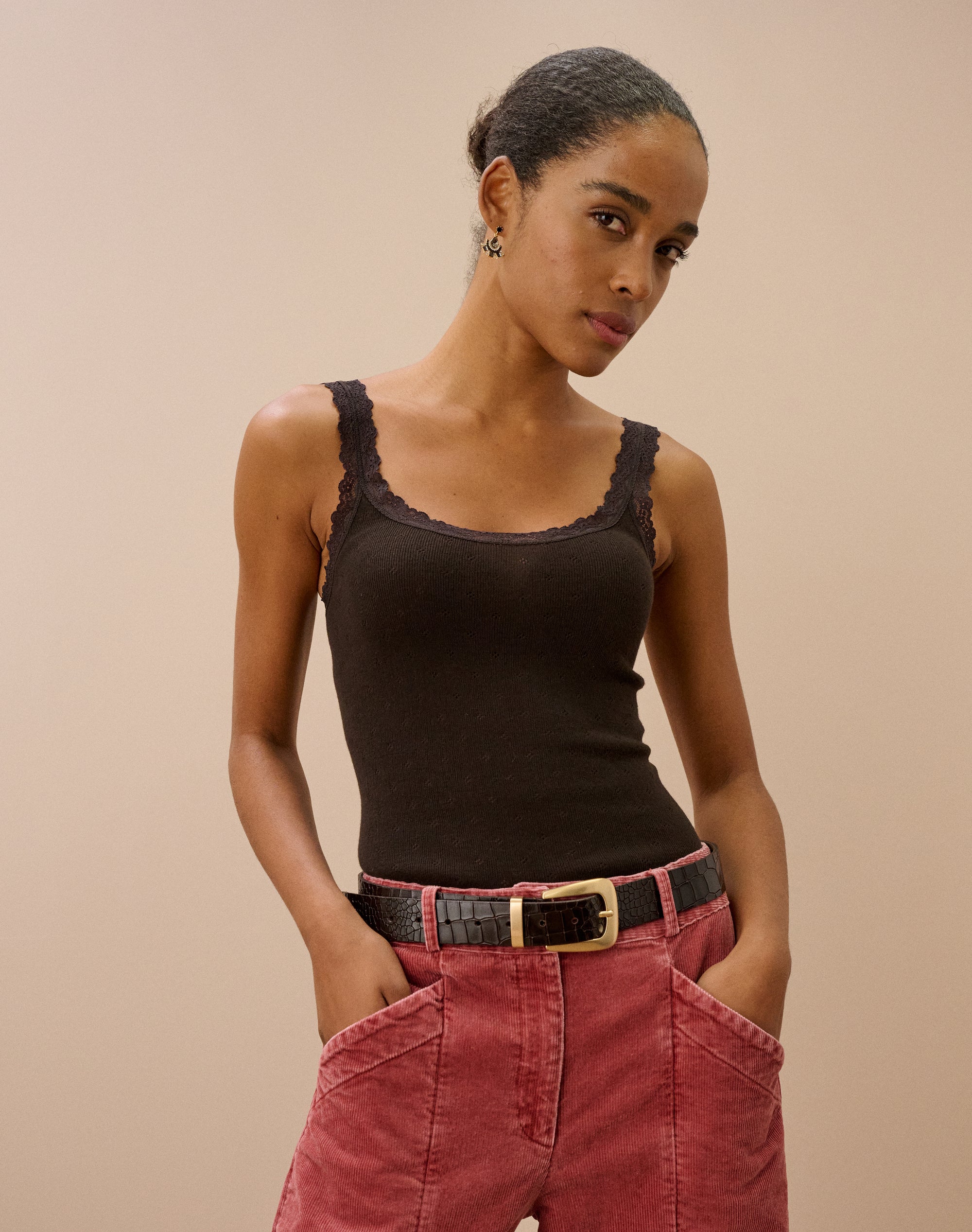 Lace Trim Scoop Camisole