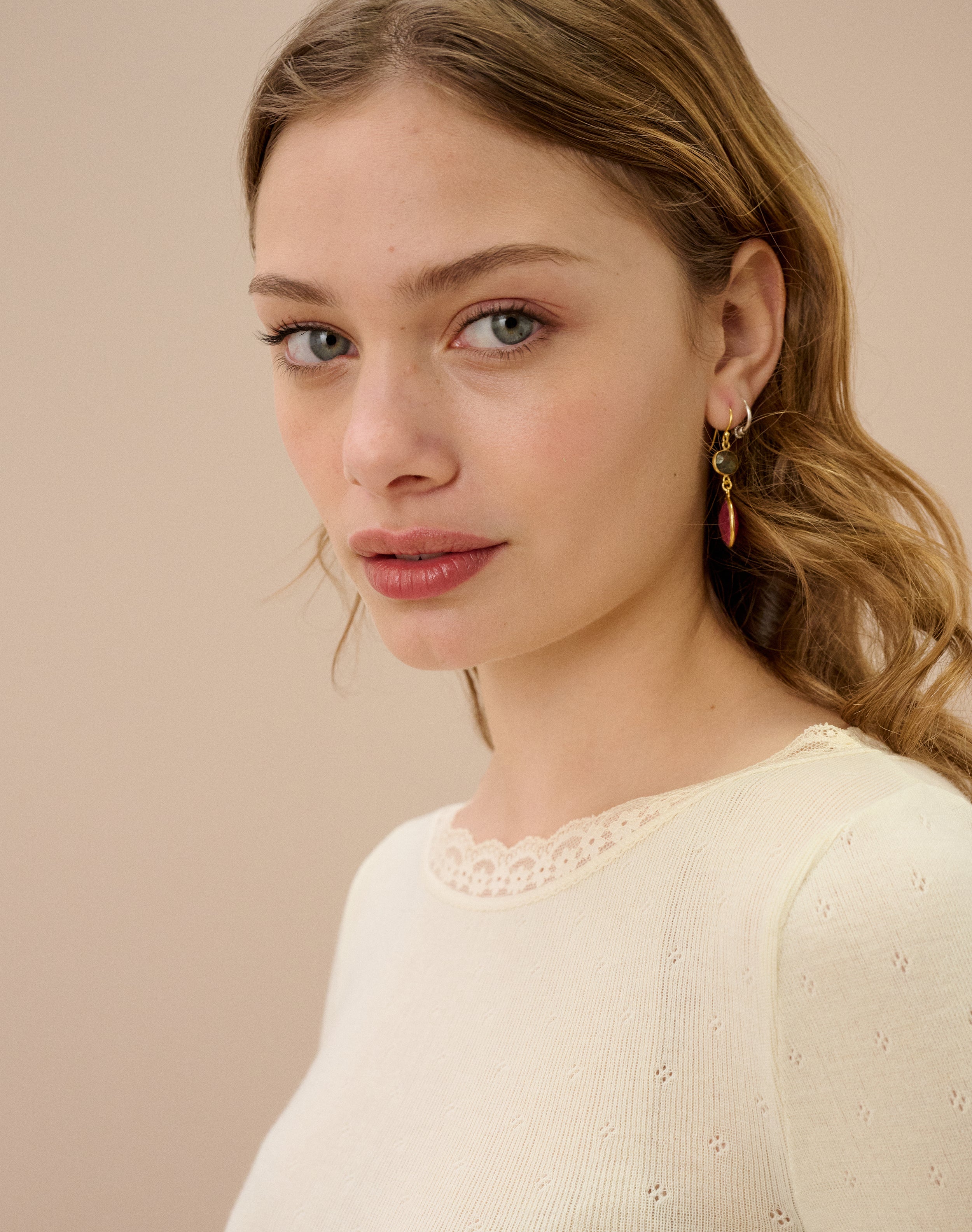 Lace Trim Scoop Neck