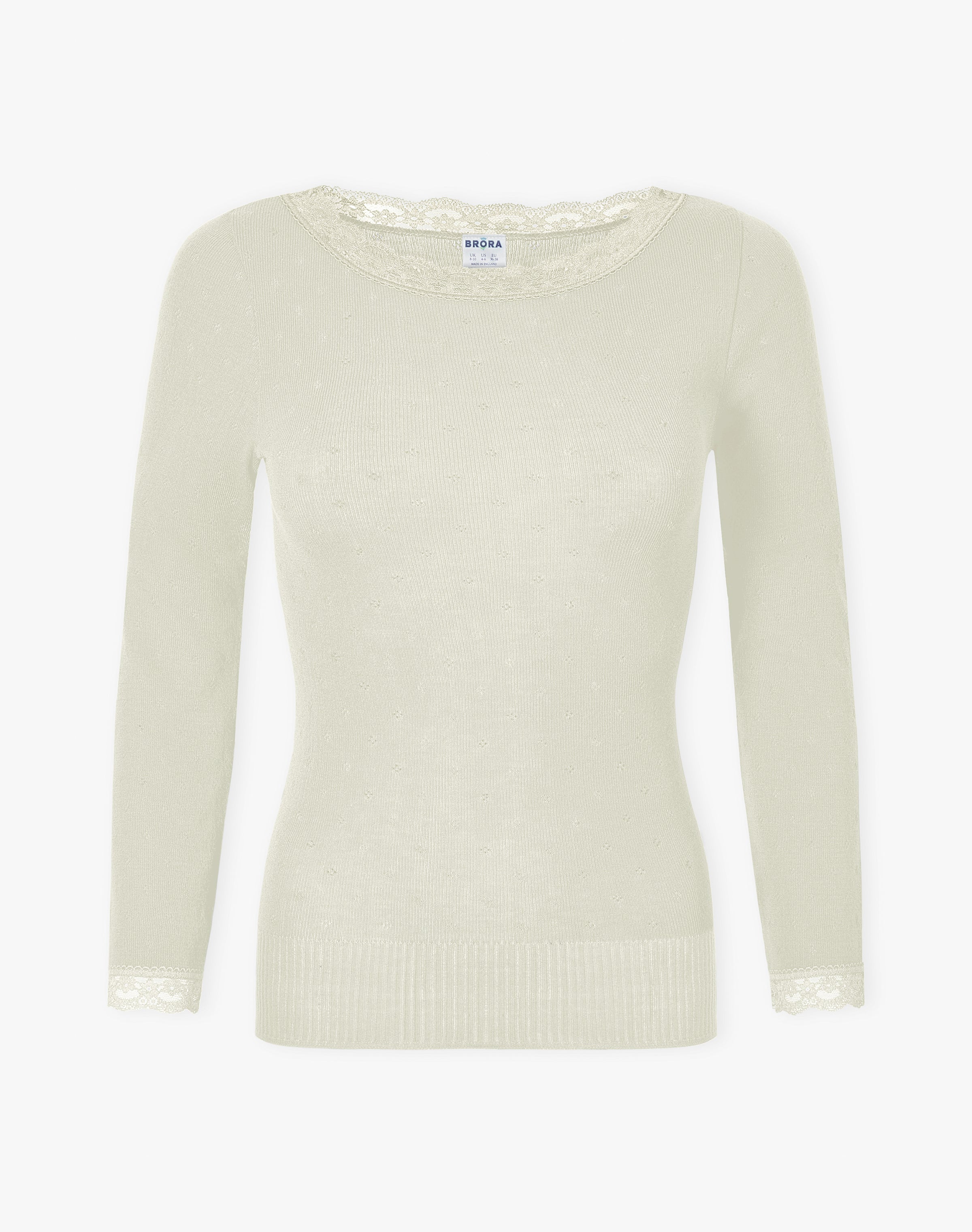 Lace Trim Scoop Neck