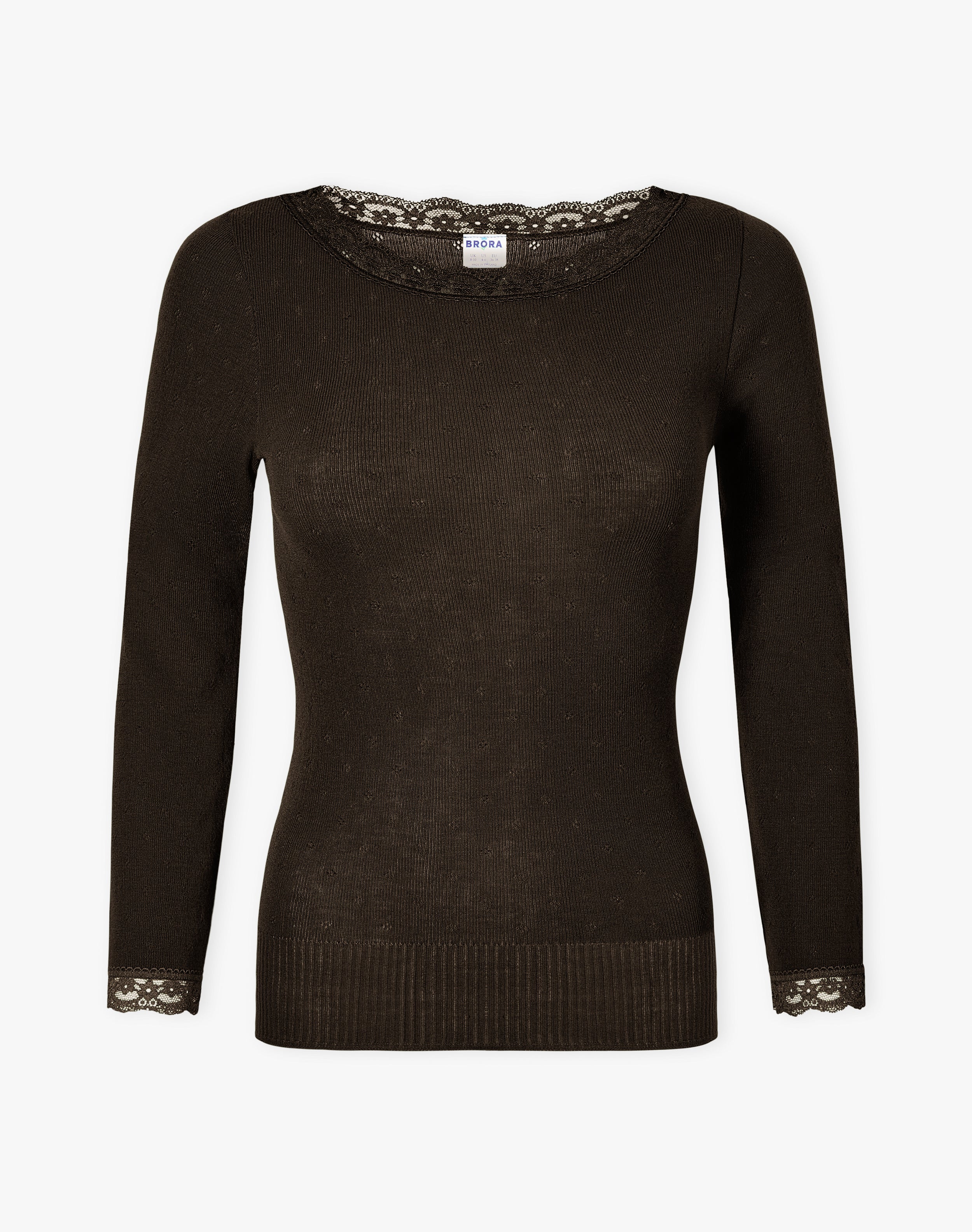 Lace Trim Scoop Neck