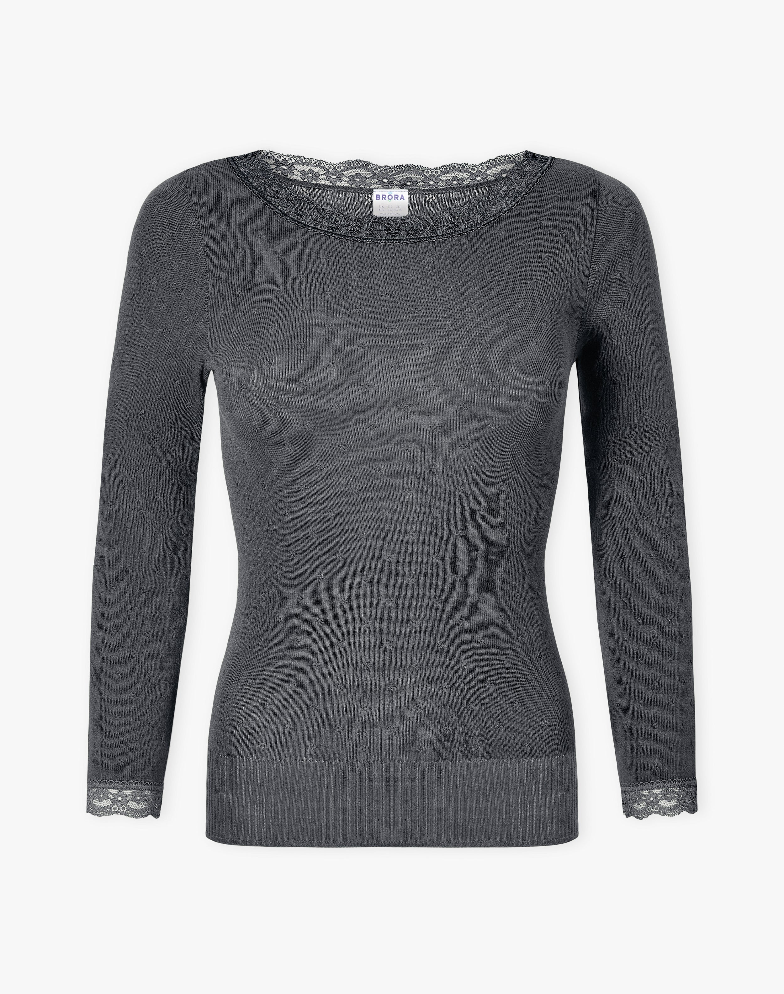 Lace Trim Scoop Neck