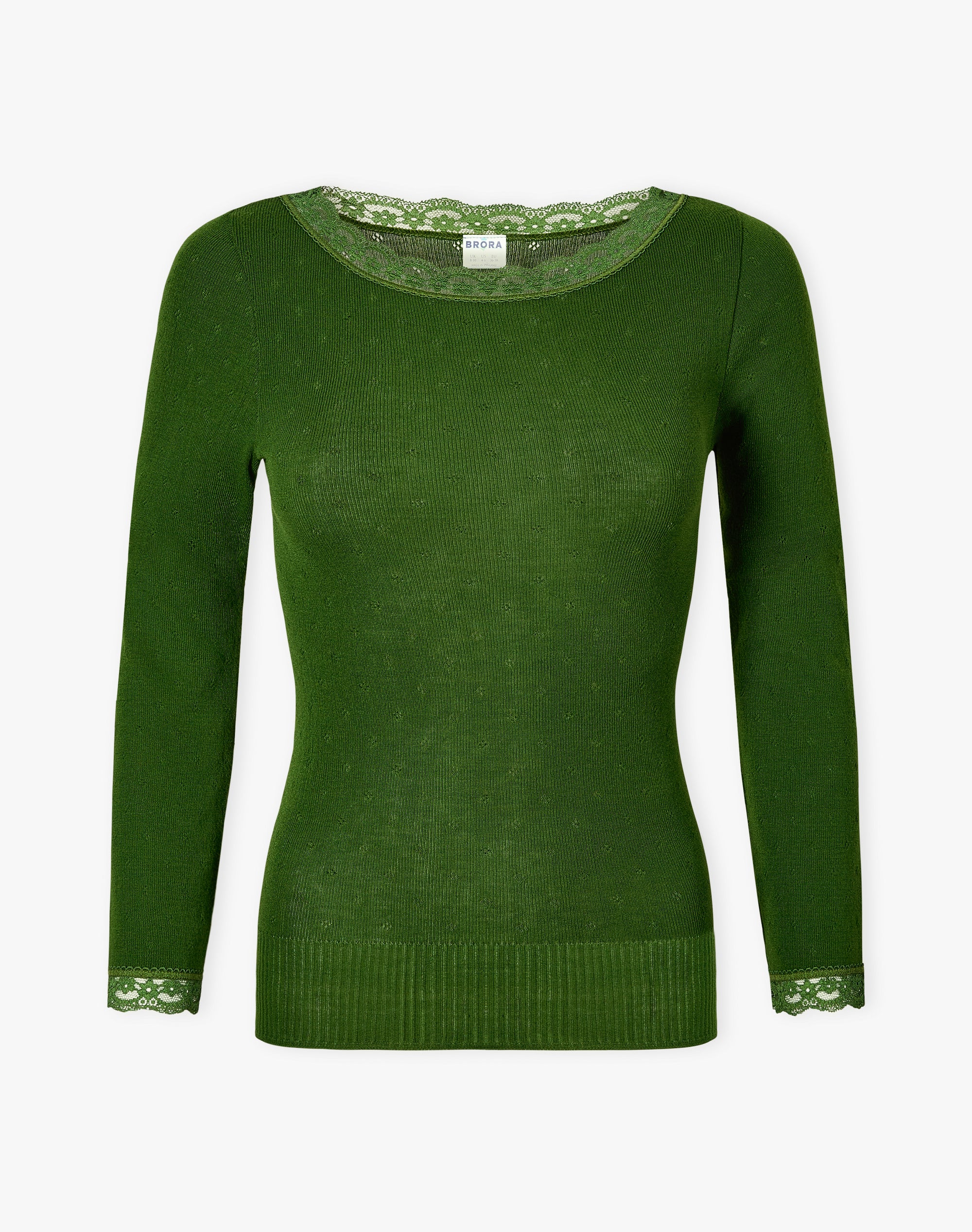 Lace Trim Scoop Neck