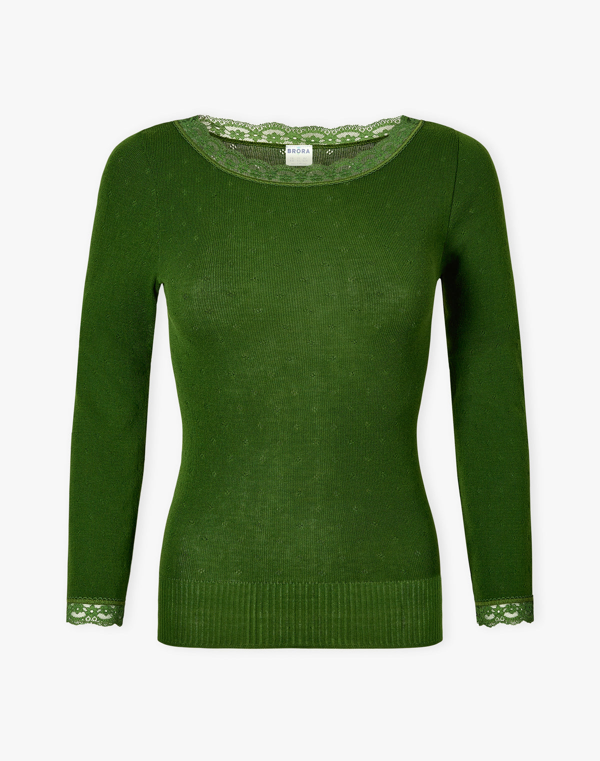 Lace Trim Scoop Neck