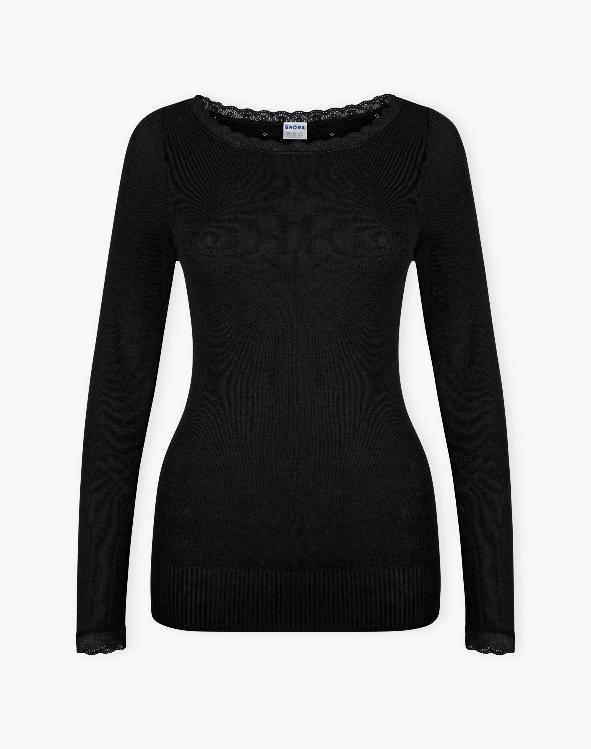 Lace Trim Scoop Neck