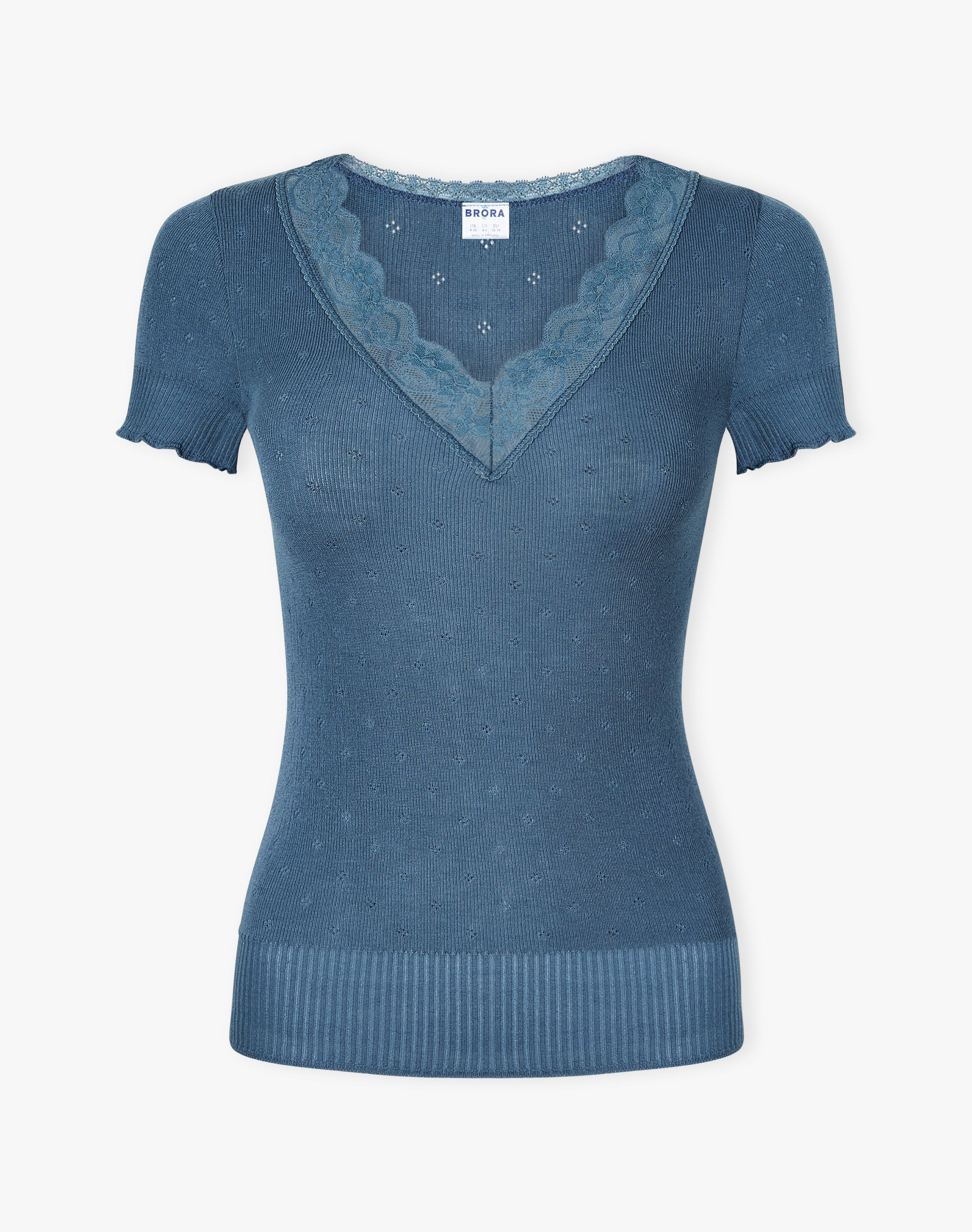 Lace Trim Cap Sleeve Top