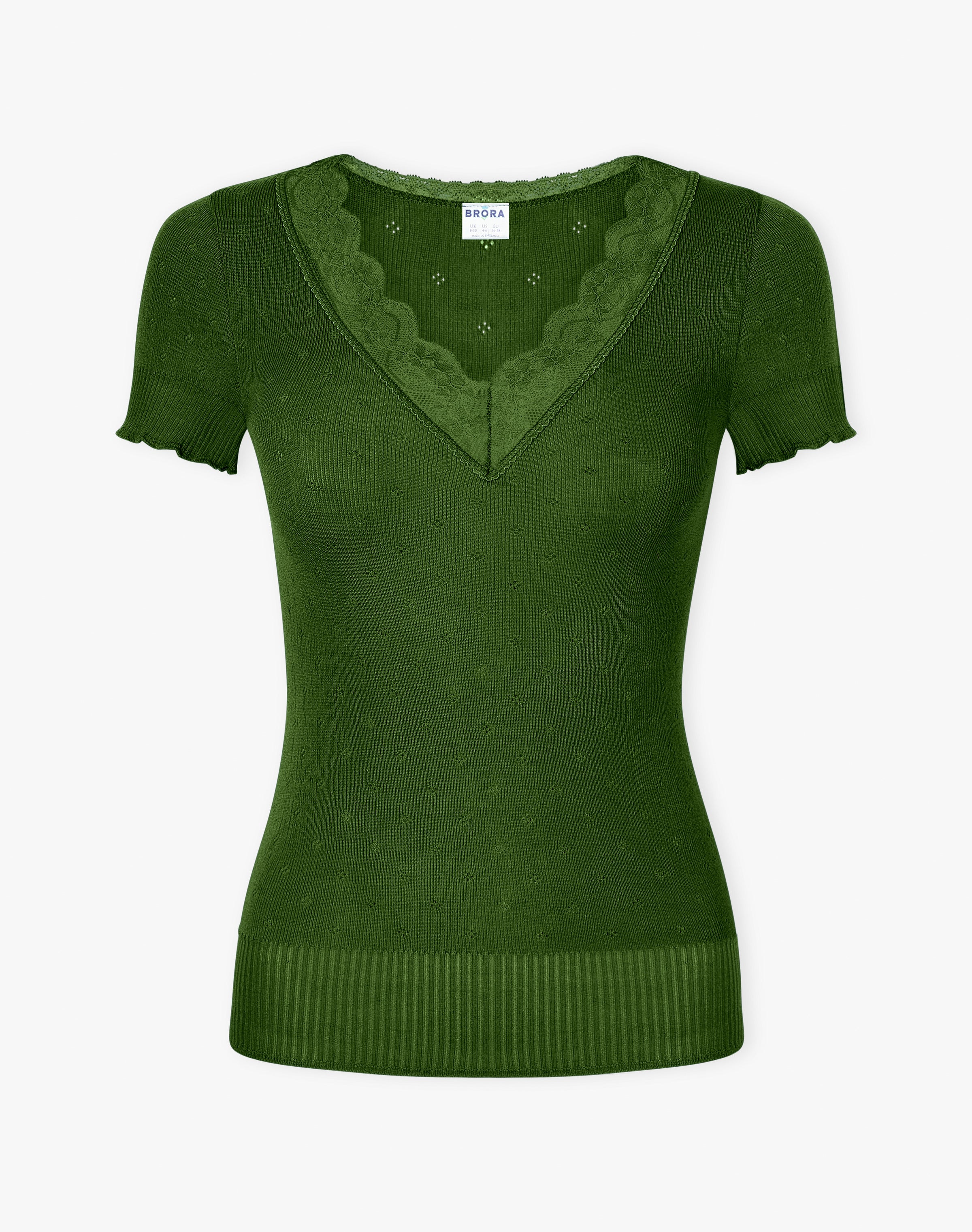 Lace Trim Cap Sleeve Top