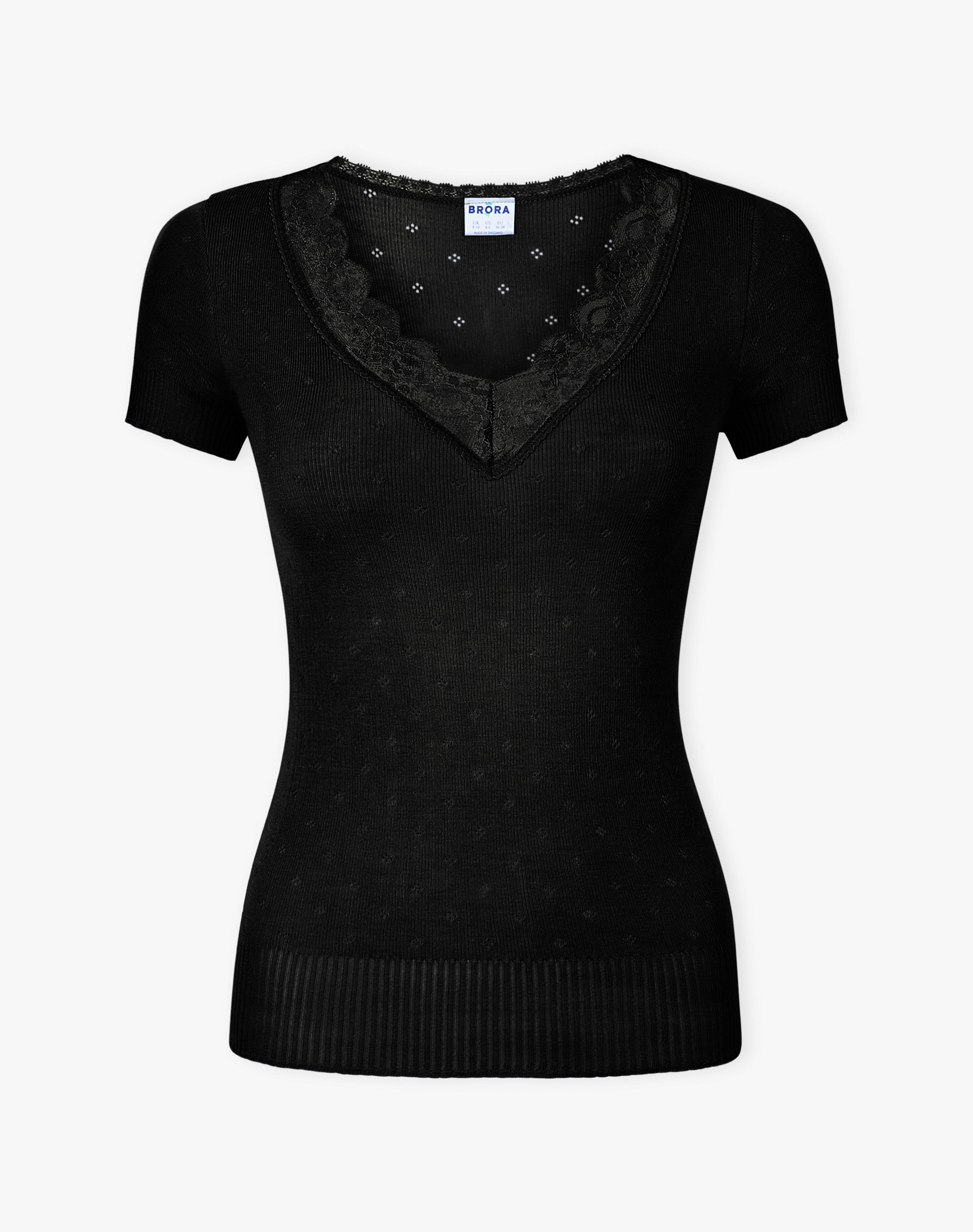 Lace Trim Cap Sleeve Top