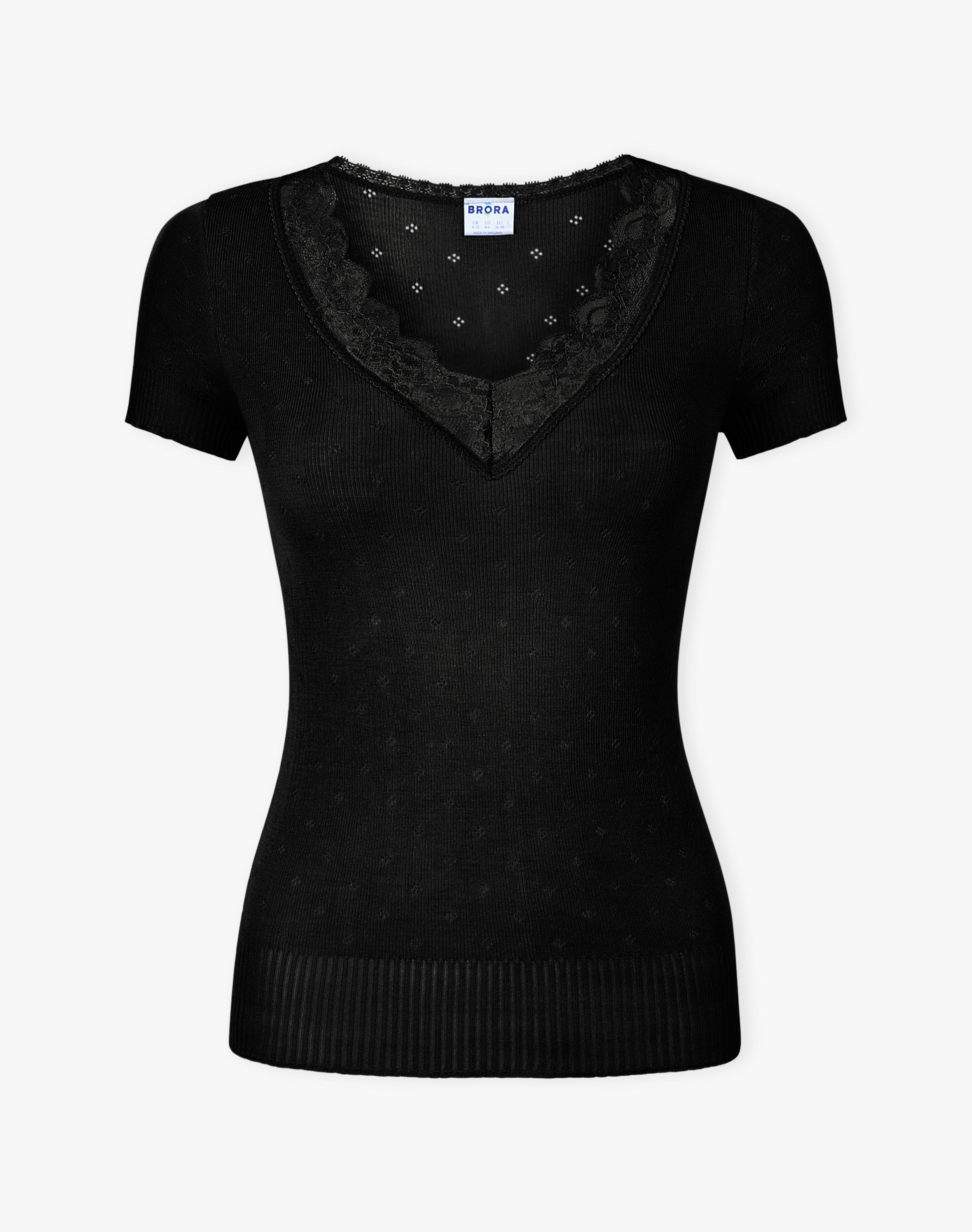 Lace Trim Cap Sleeve Top