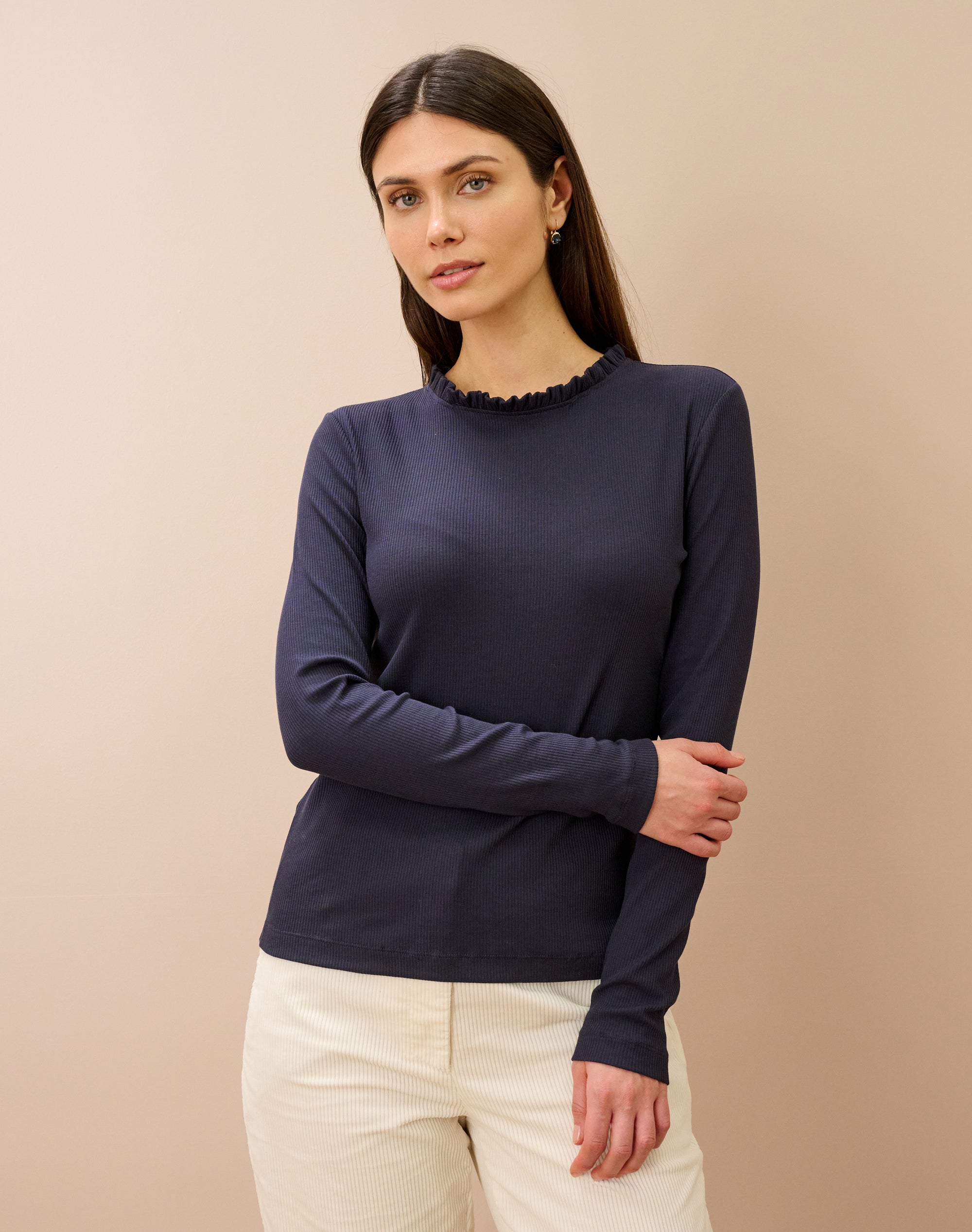 Organic Cotton Ribbed  Jersey Top