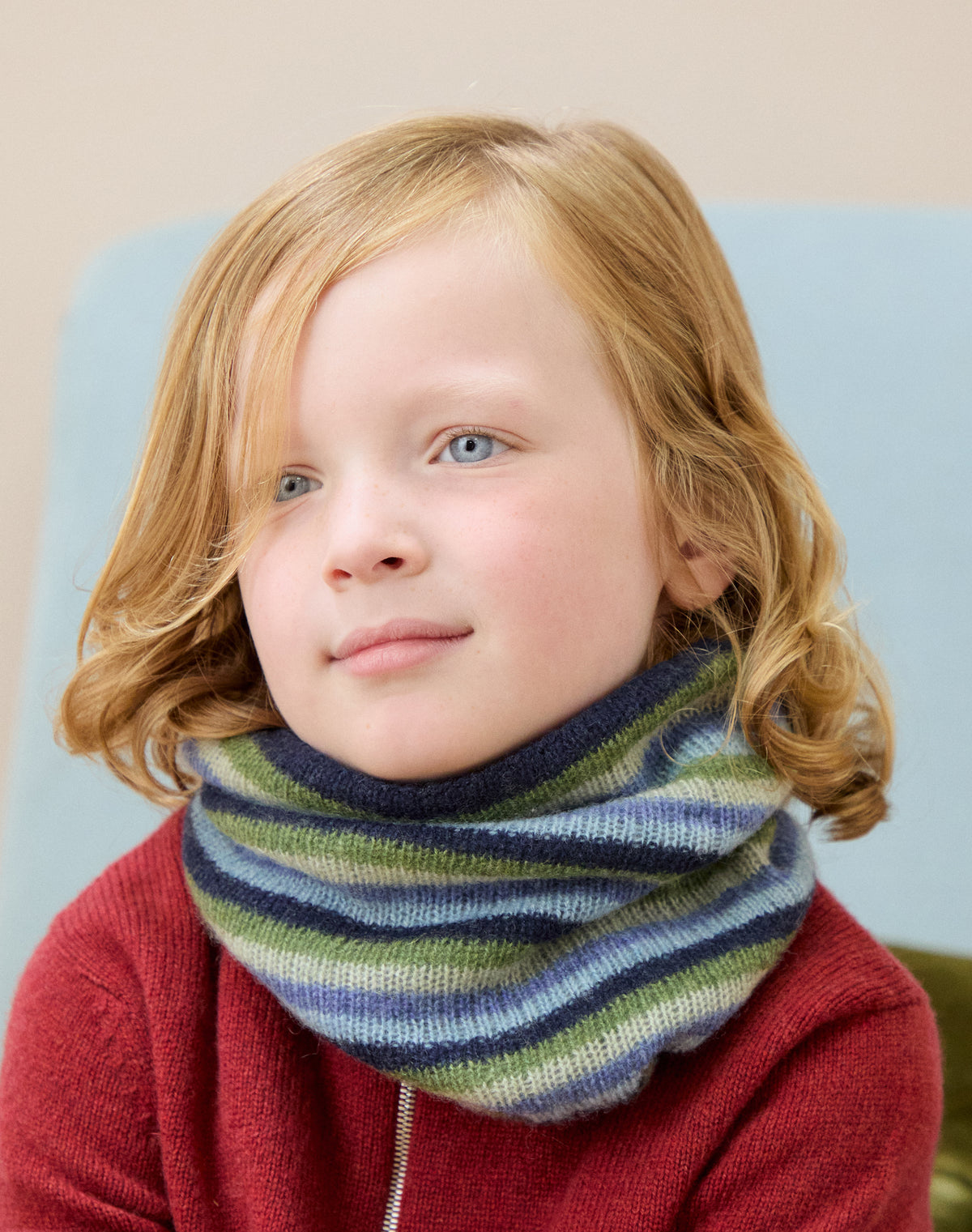 Children's Cashmere Stripy Snood