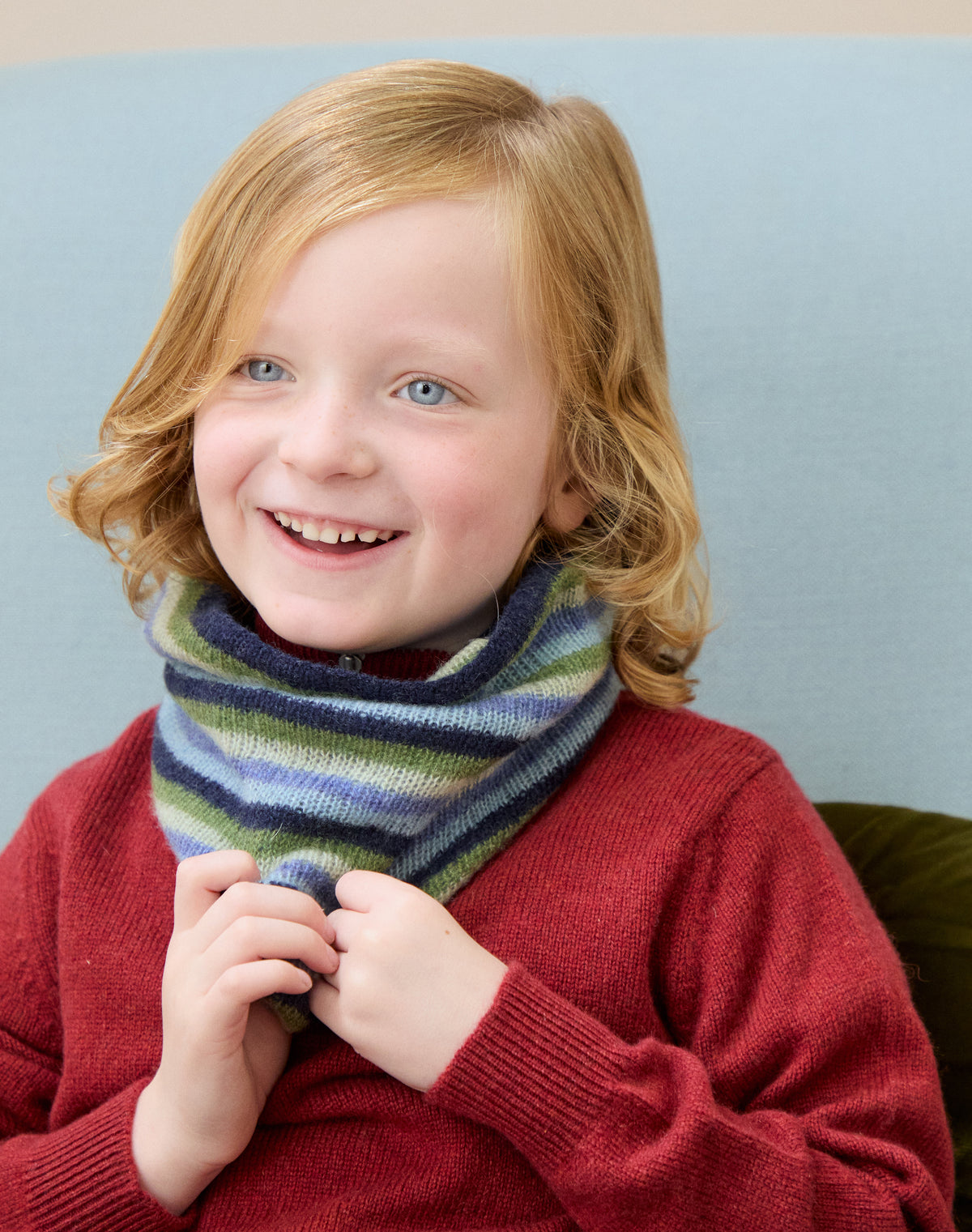 Children's Cashmere Stripy Snood