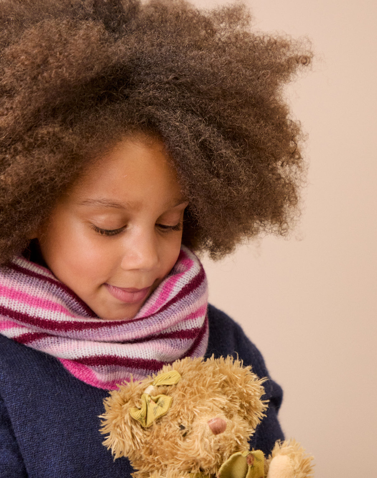 Children's Cashmere Stripy Snood