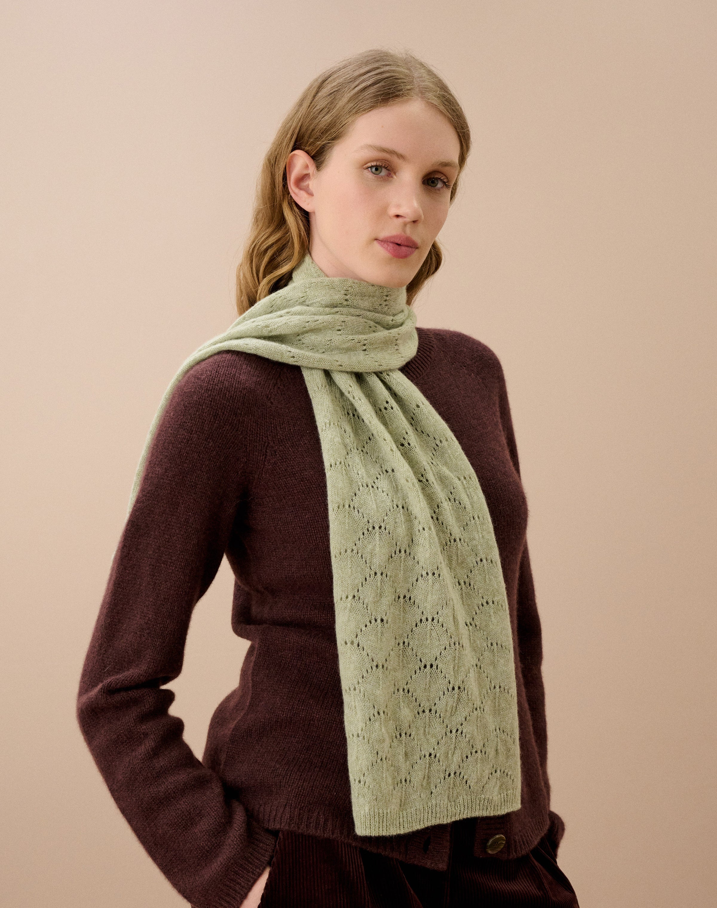 Cashmere Pointelle Scarf