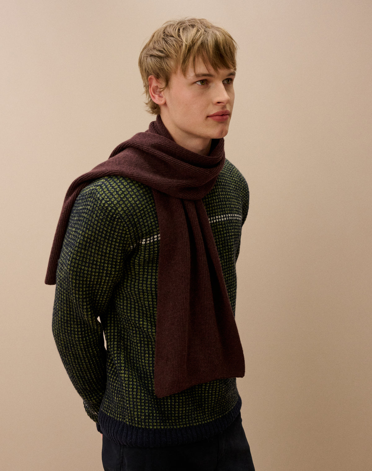 Cashmere Ribbed Scarf