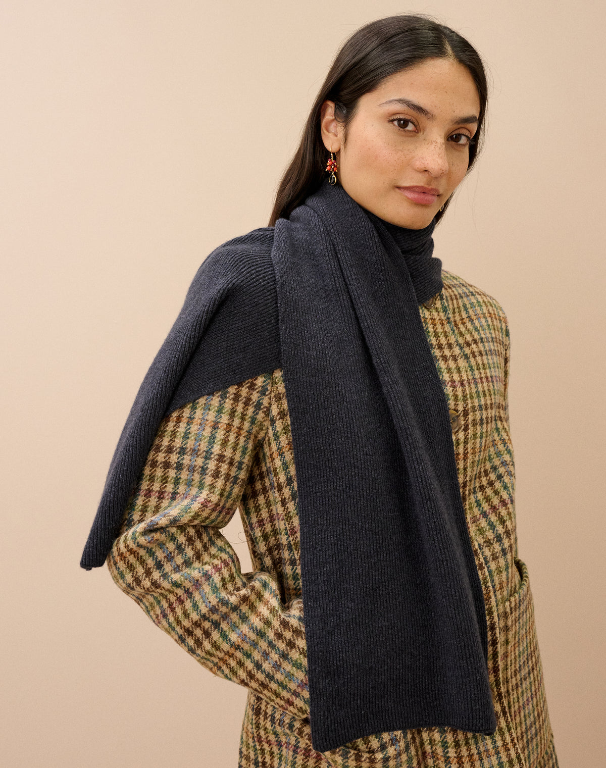 Cashmere Ribbed Scarf