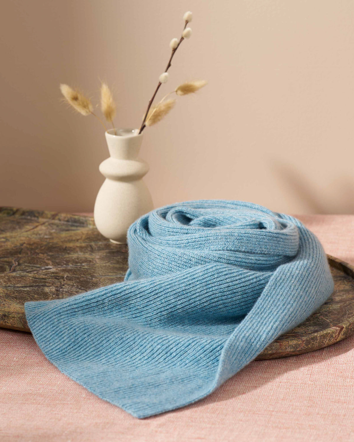 Cashmere Ribbed Scarf
