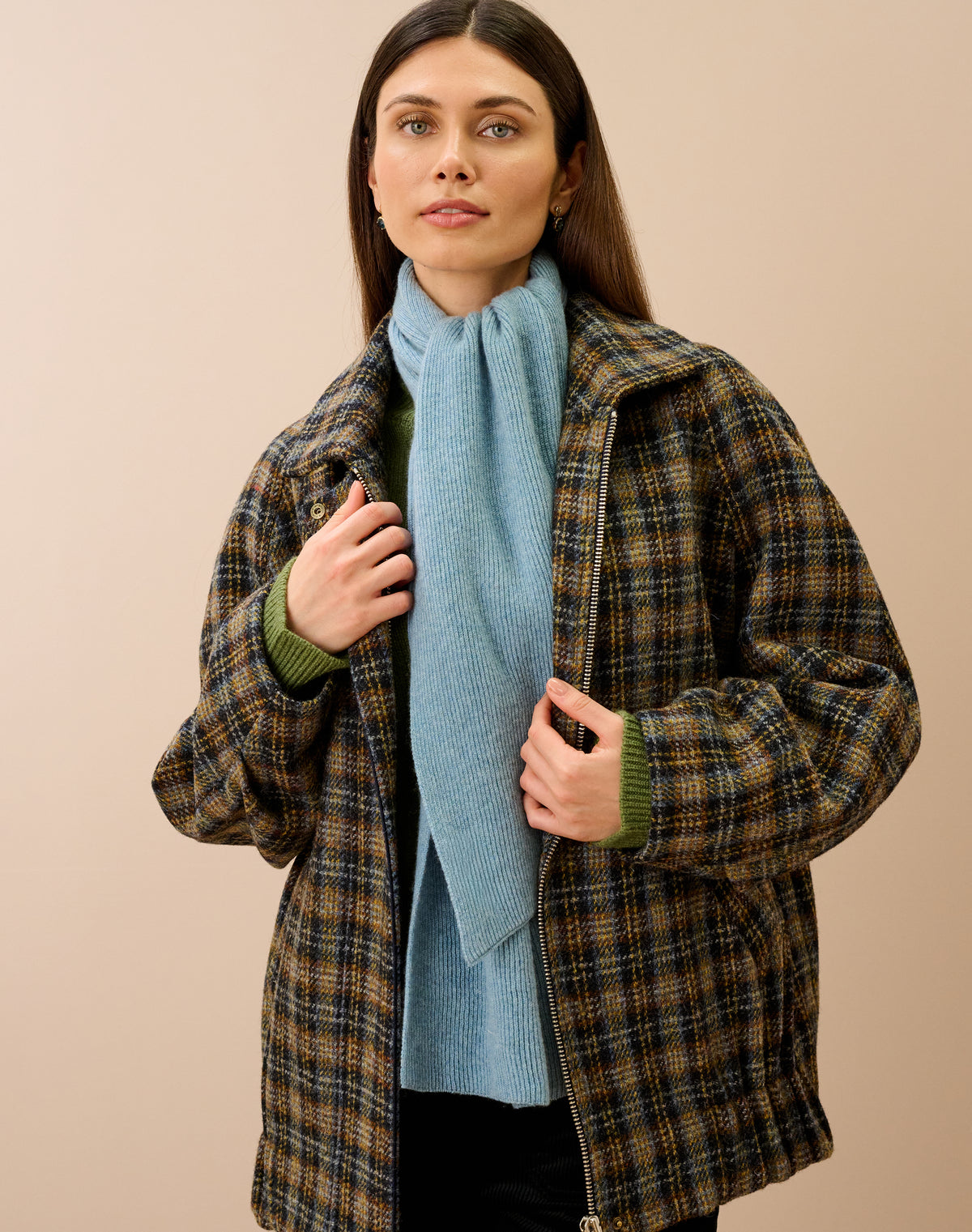 Cashmere Ribbed Scarf