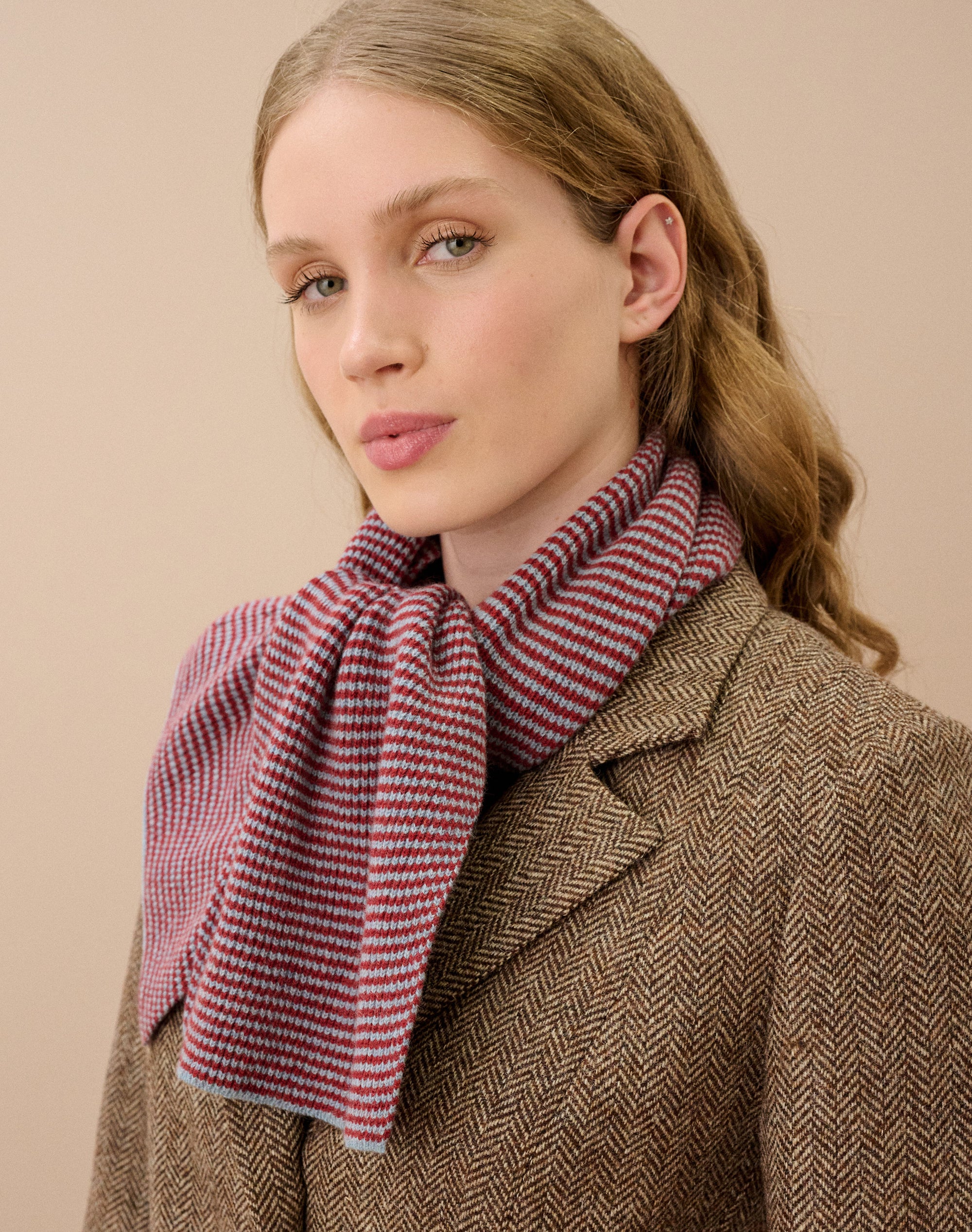 Cashmere Fine Stripe Scarf