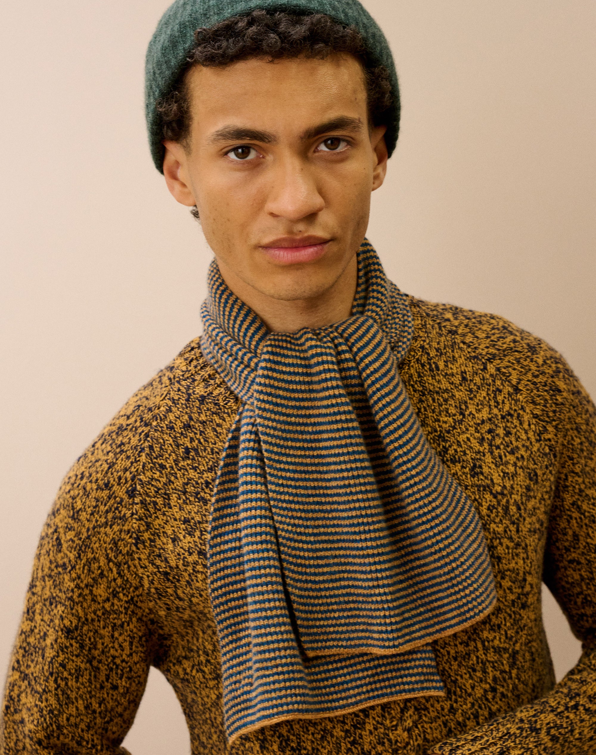 Cashmere Fine Stripe Scarf