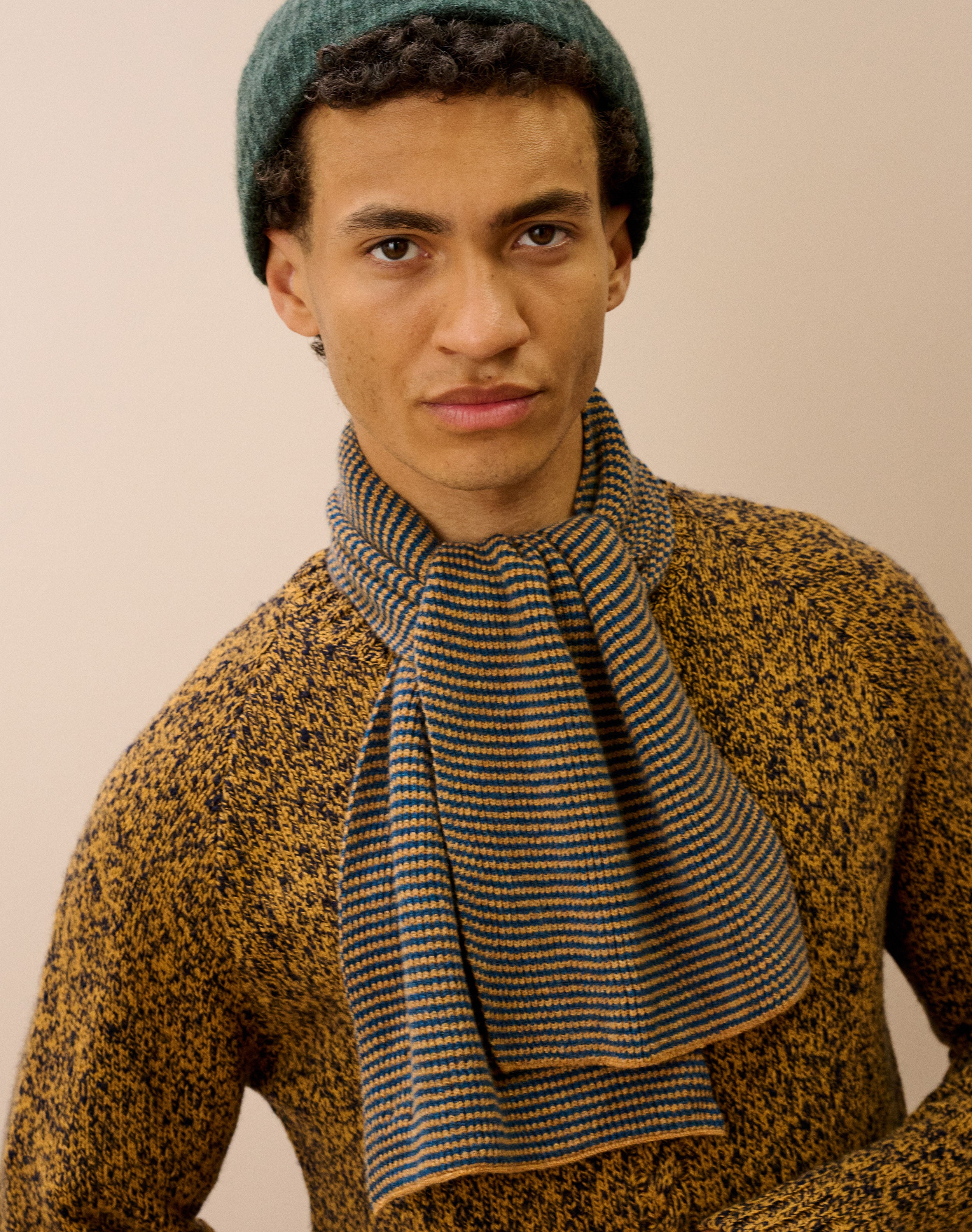 Cashmere Fine Stripe Scarf