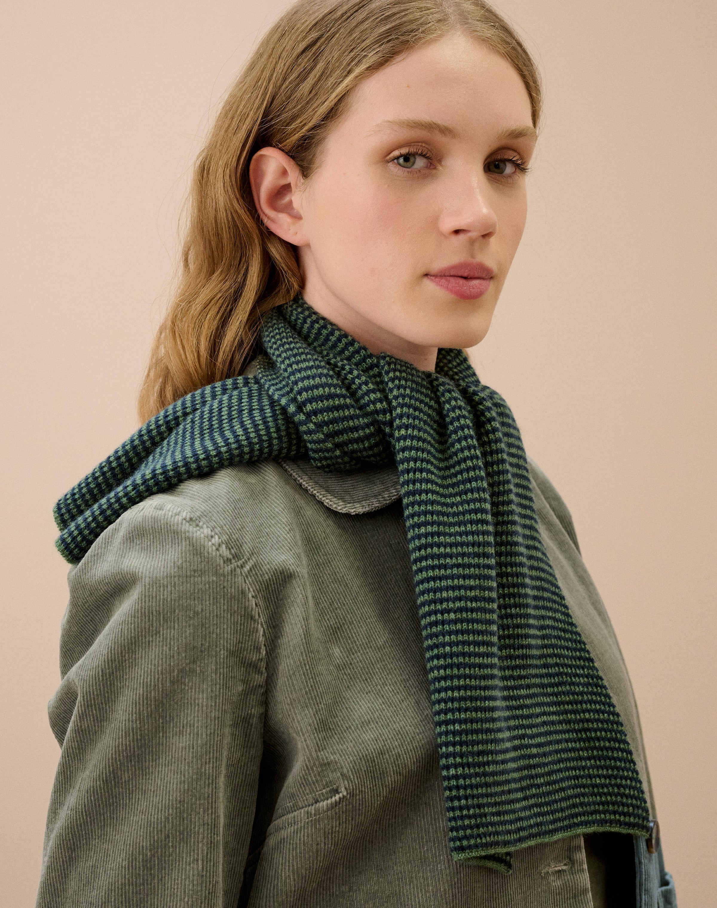 Cashmere Fine Stripe Scarf