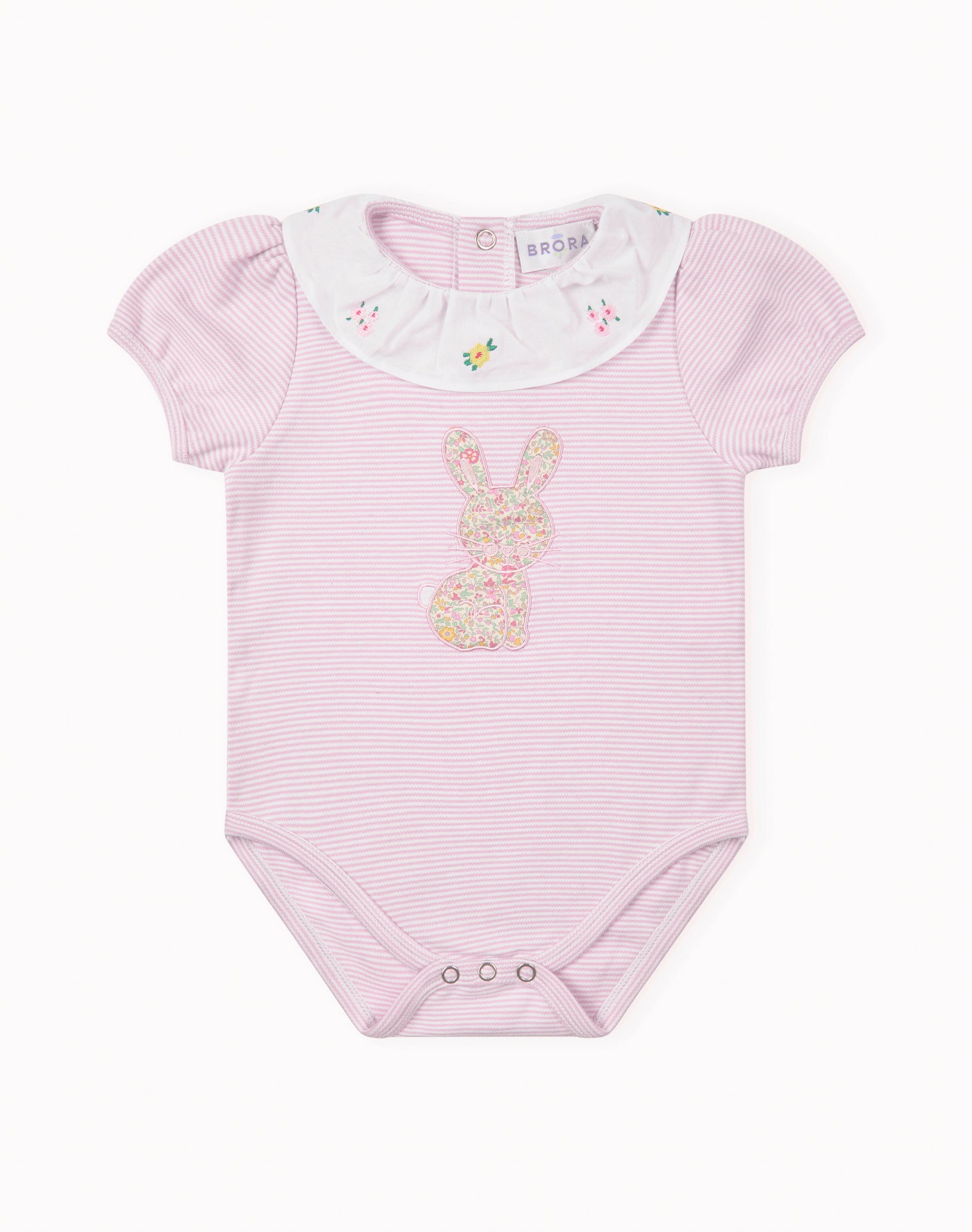 Liberty Print Frill Collar Babygro