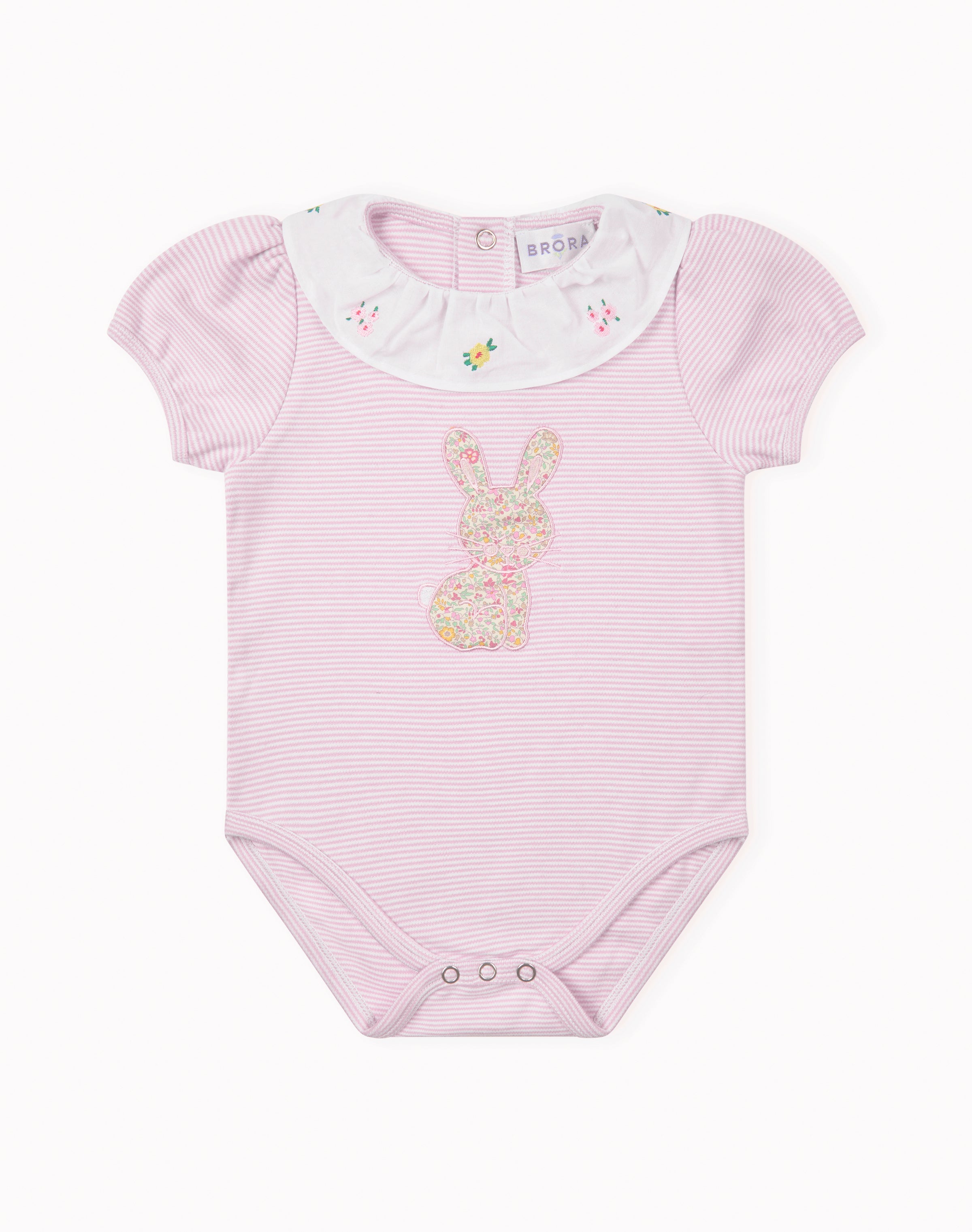 Liberty Print Frill Collar Babygro