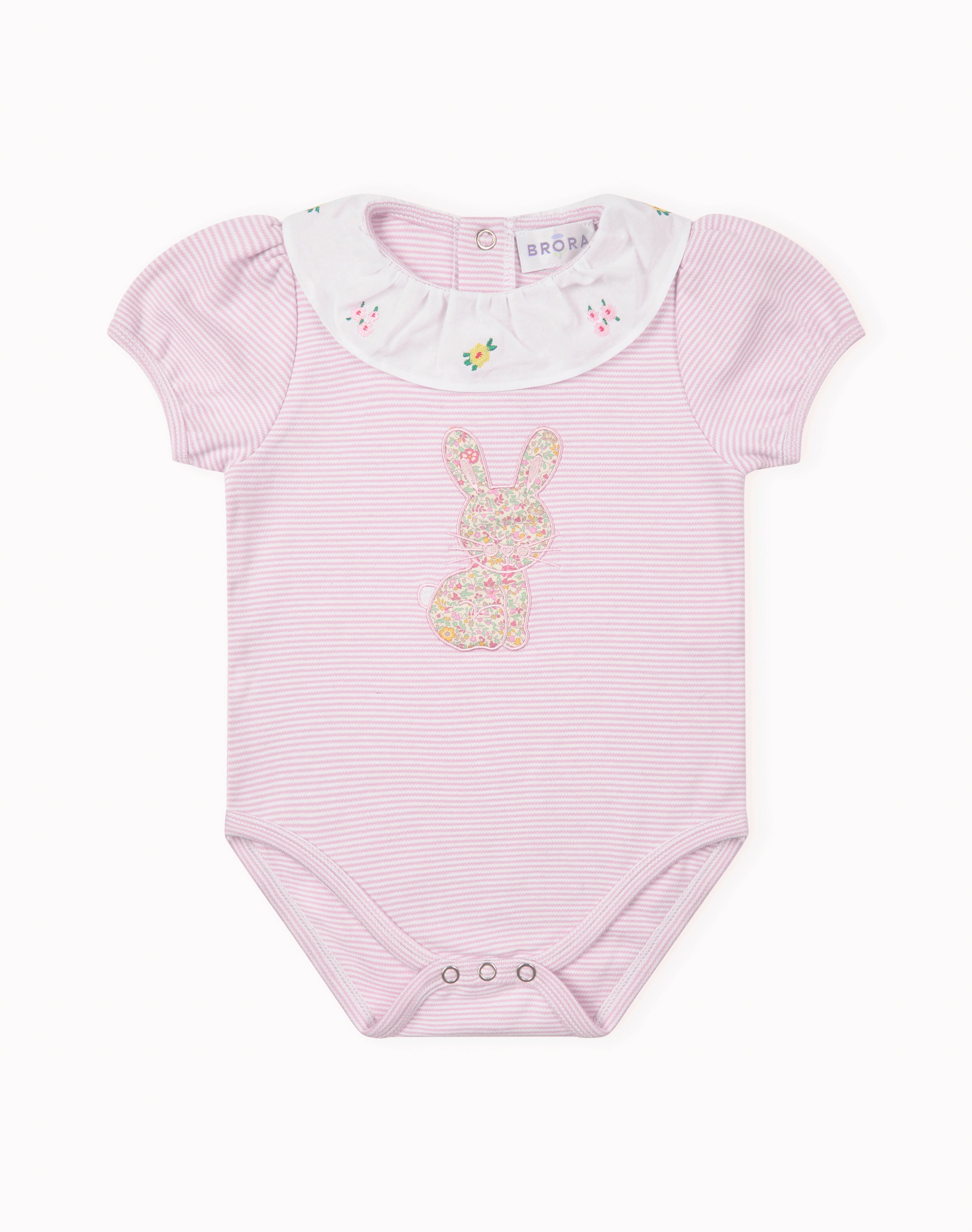 Liberty Print Frill Collar Babygro