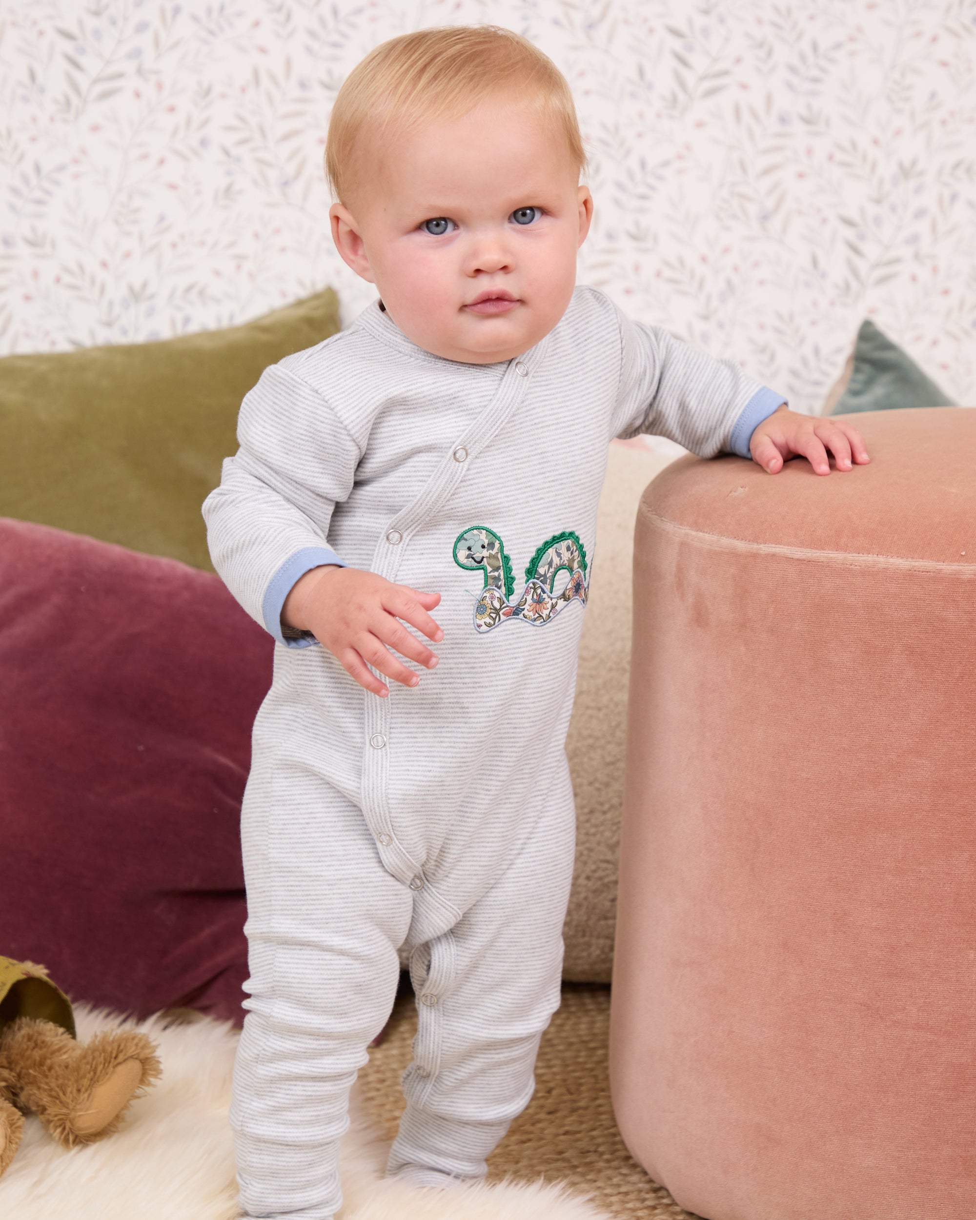 Liberty Print Applique Babygro