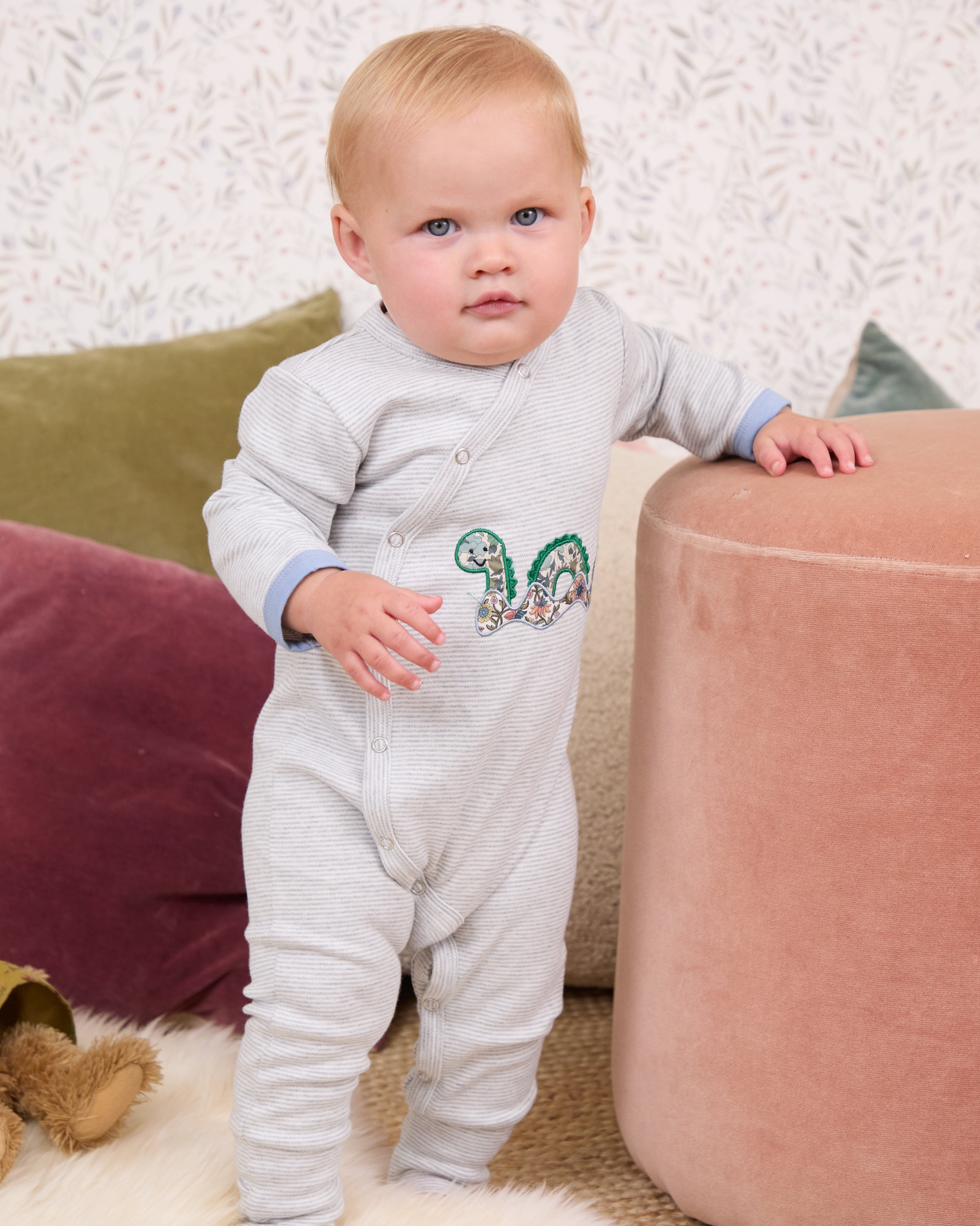 Liberty Print Applique Babygro
