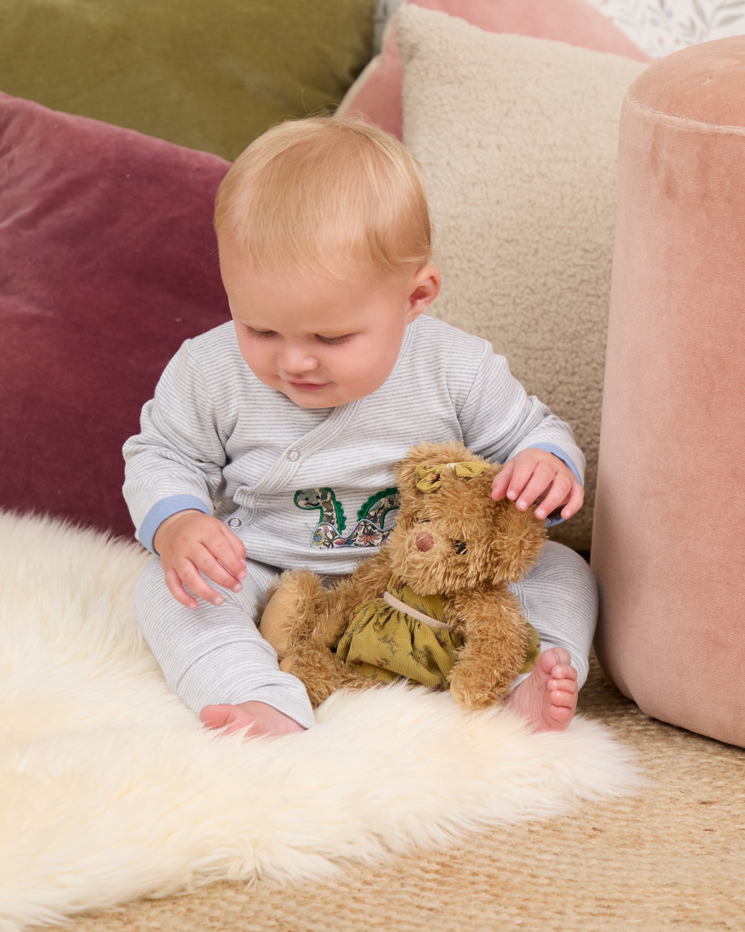 Liberty Print Applique Babygro