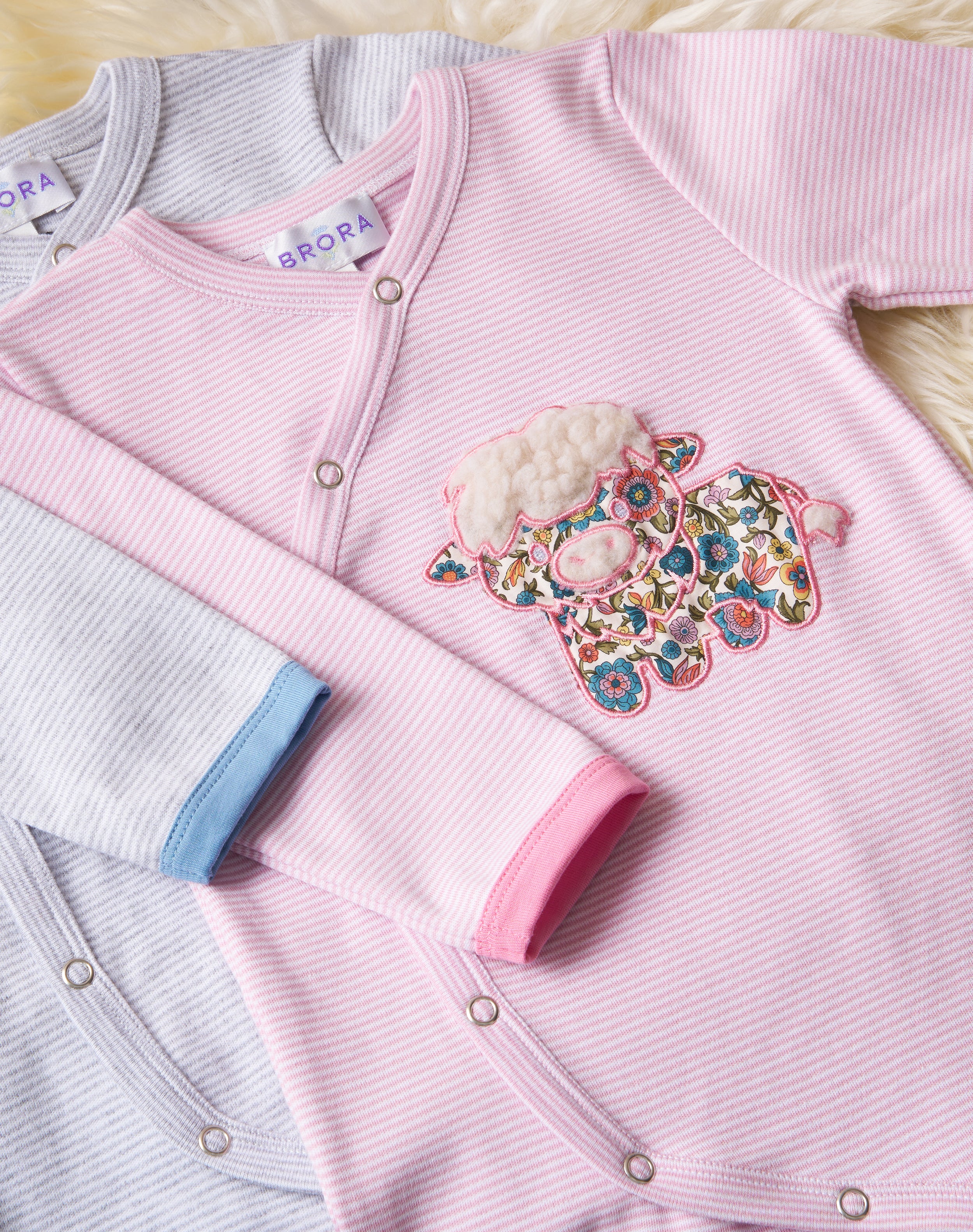Liberty Print Applique Babygro