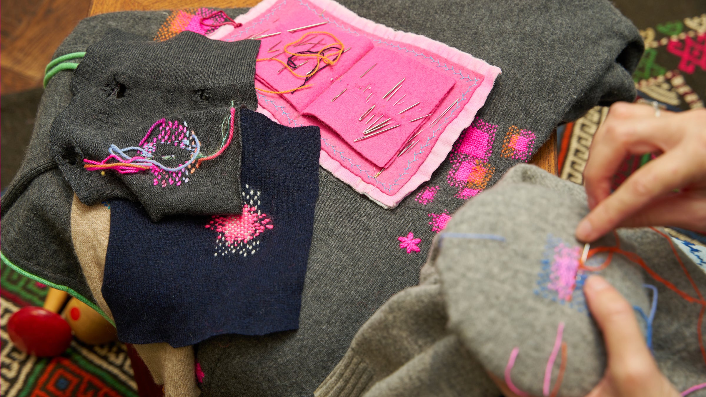 How To Visible Mend: Darning a Hole in Your Knitwear