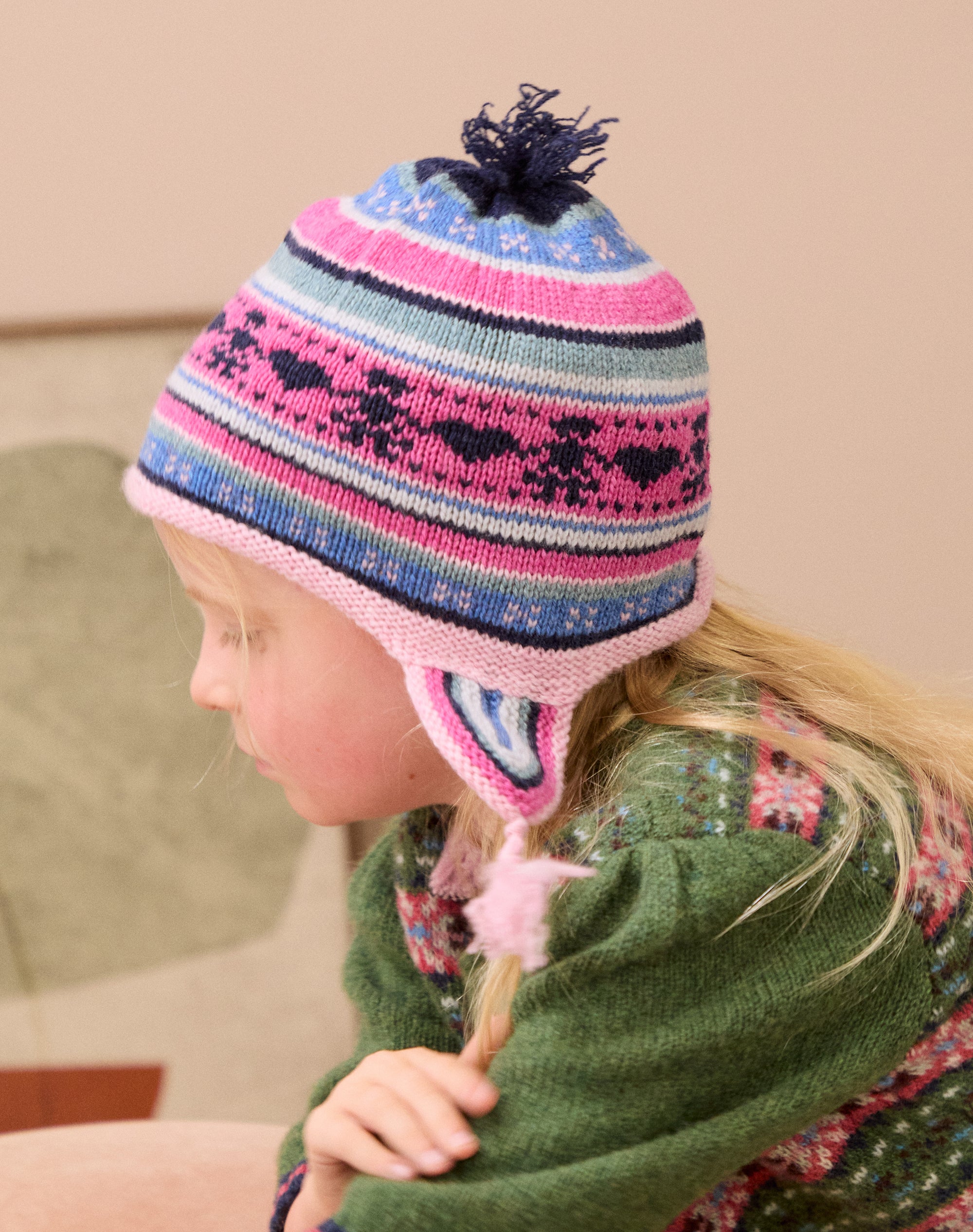 Cashmere Hand Knit Inca Hat
