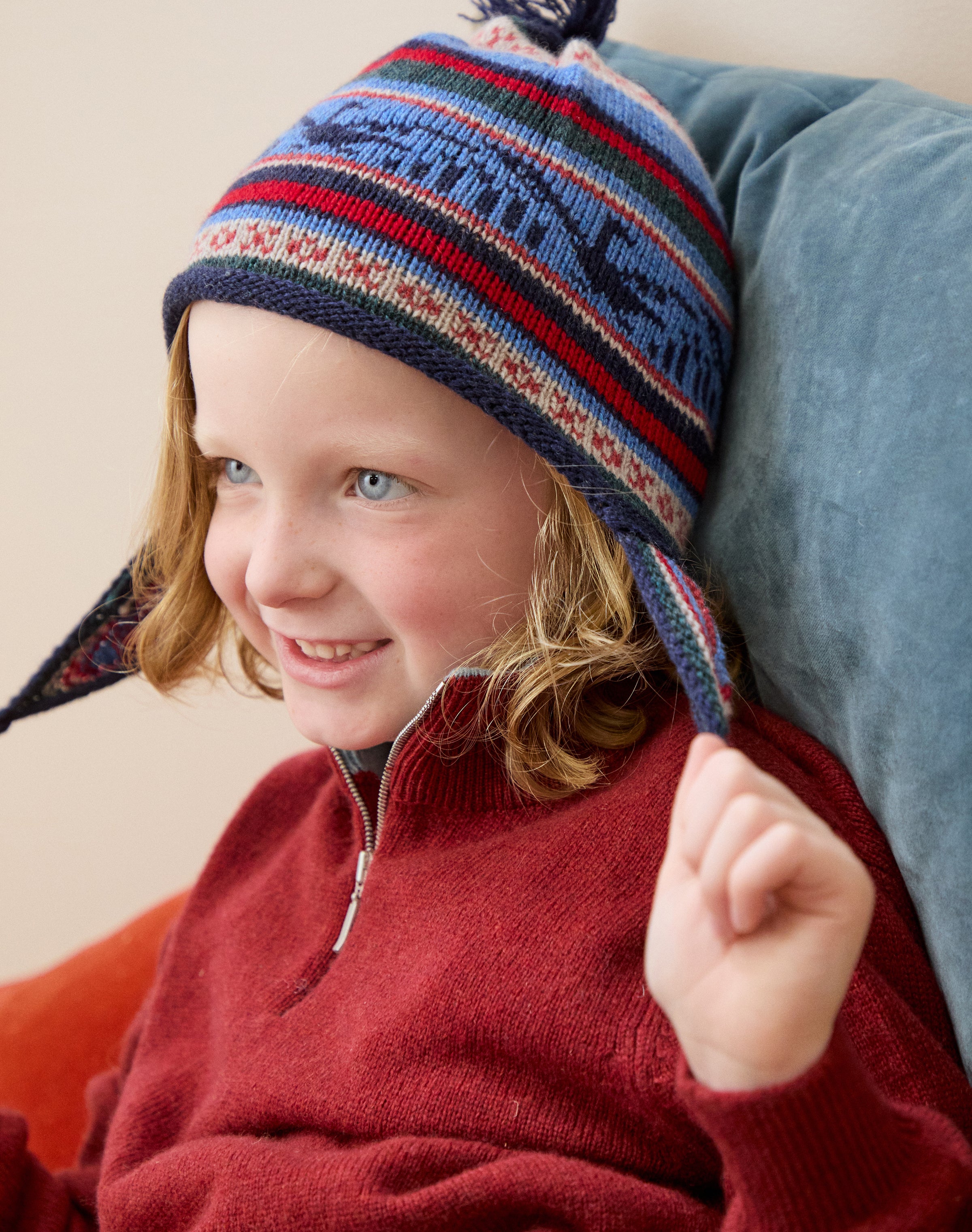 Cashmere Hand Knit Inca Hat