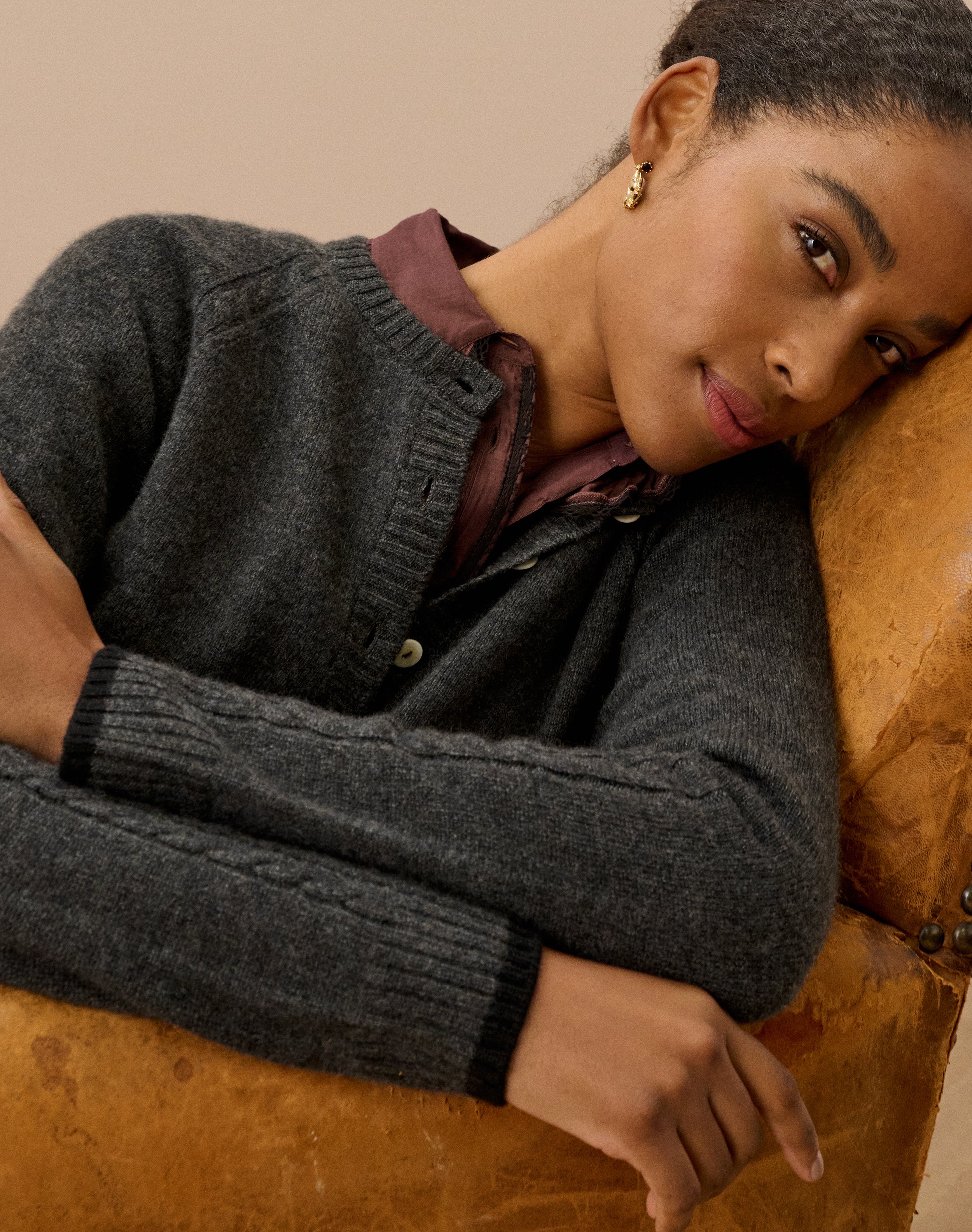 Cashmere Cable Cardigan