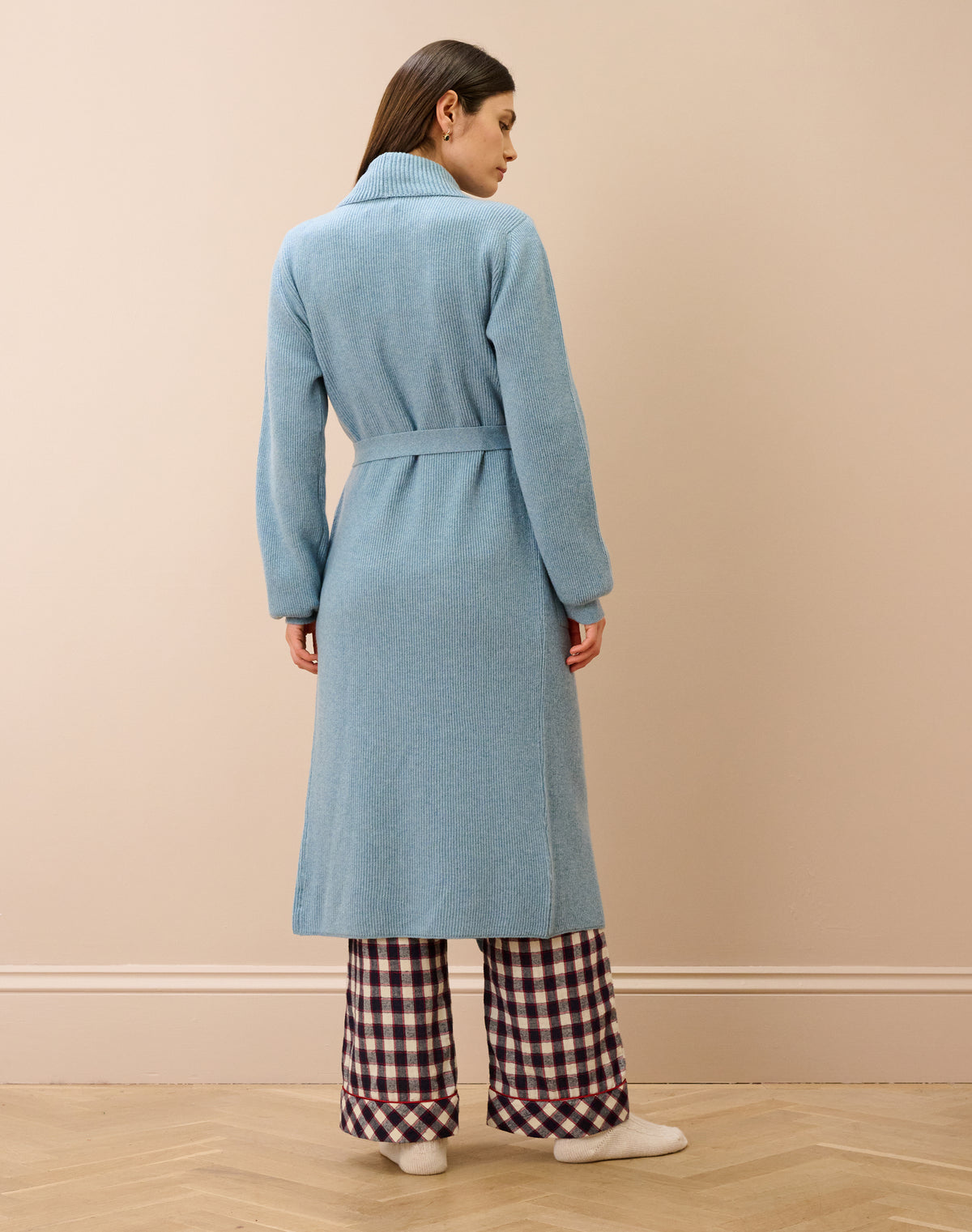 Cashmere Ribbed Dressing Gown