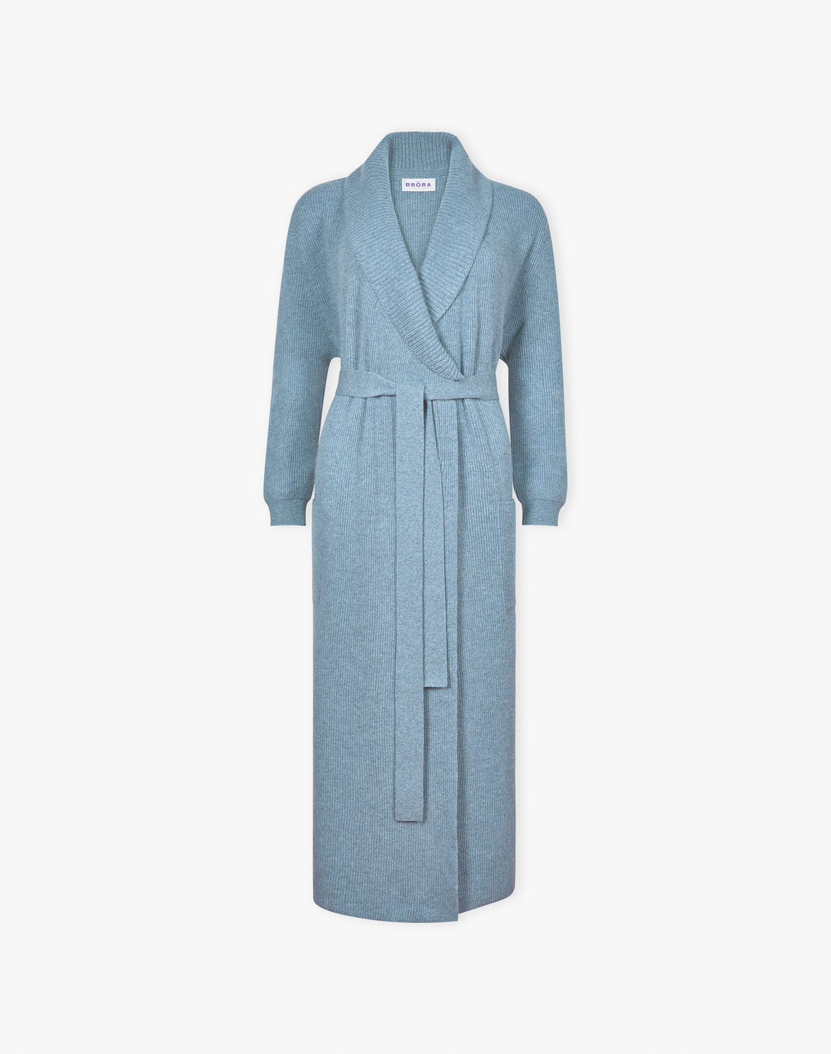 Cashmere Ribbed Dressing Gown