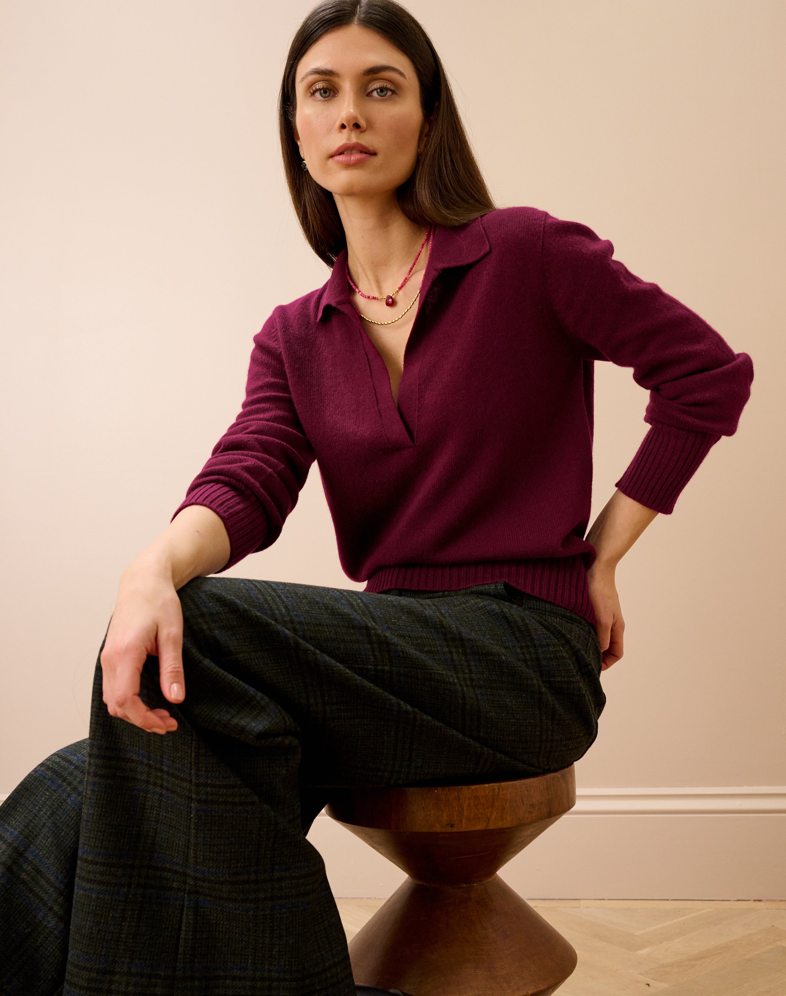 Cashmere Collared Jumper