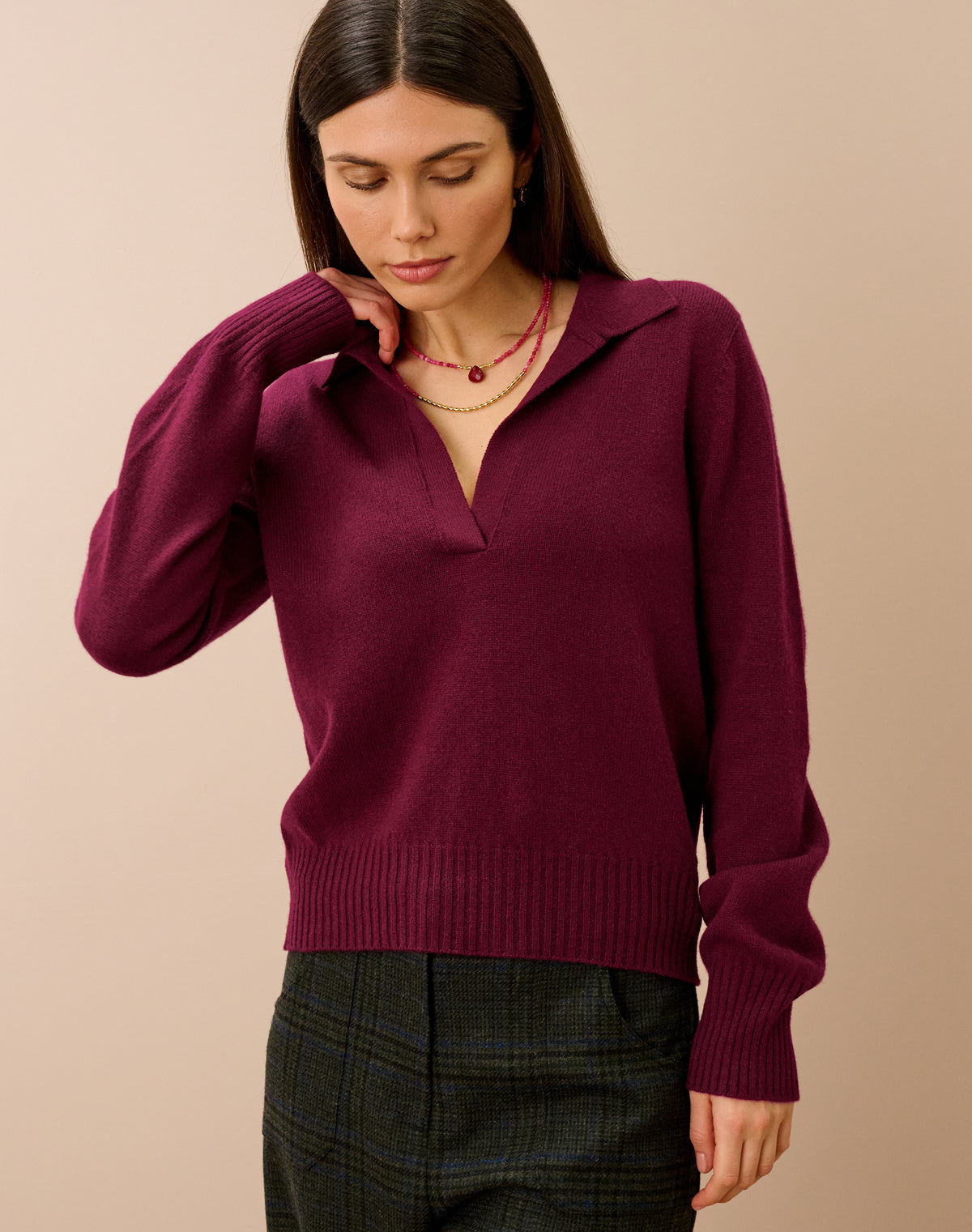 Cashmere Collared Jumper