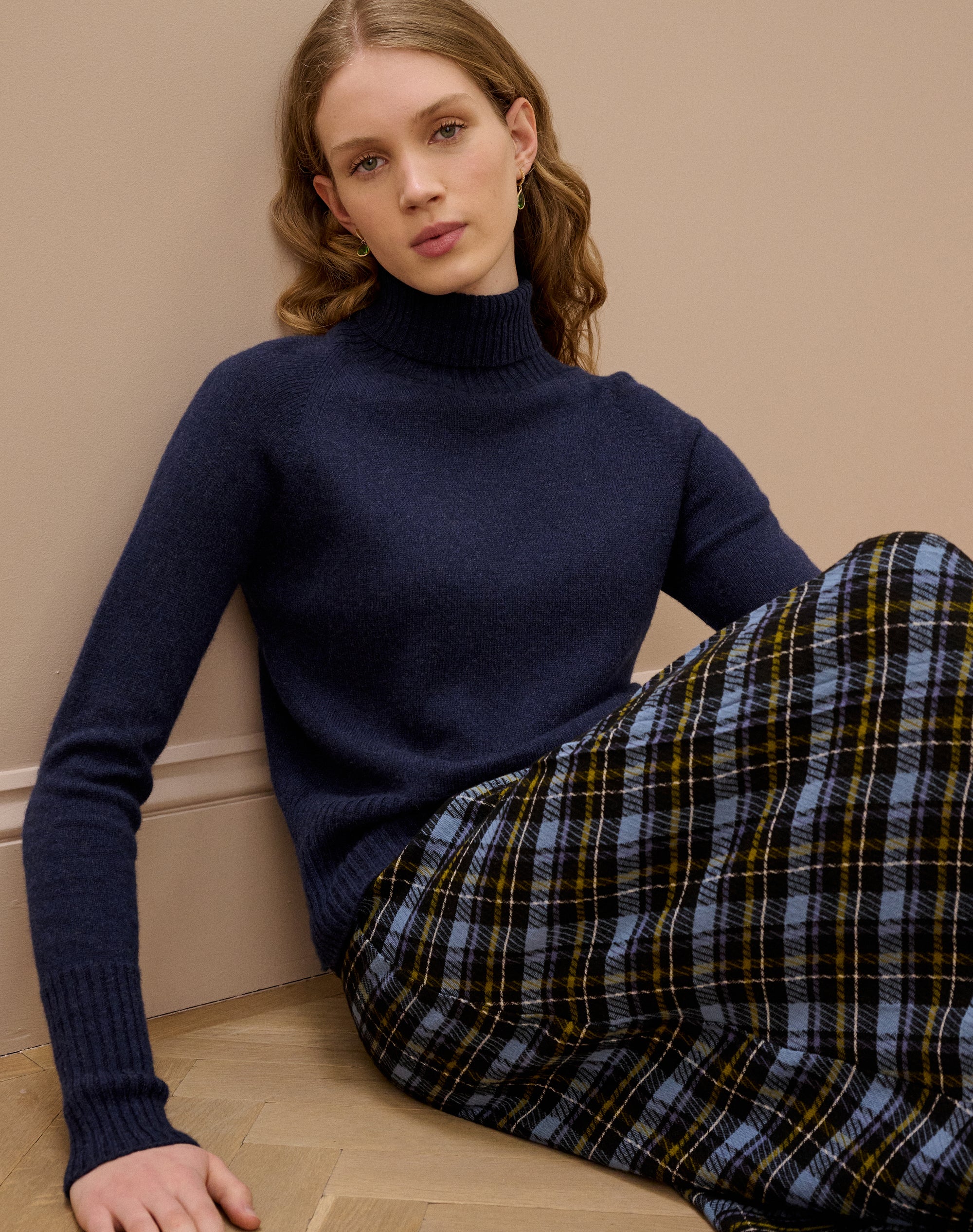 Cashmere Boxy Polo Neck