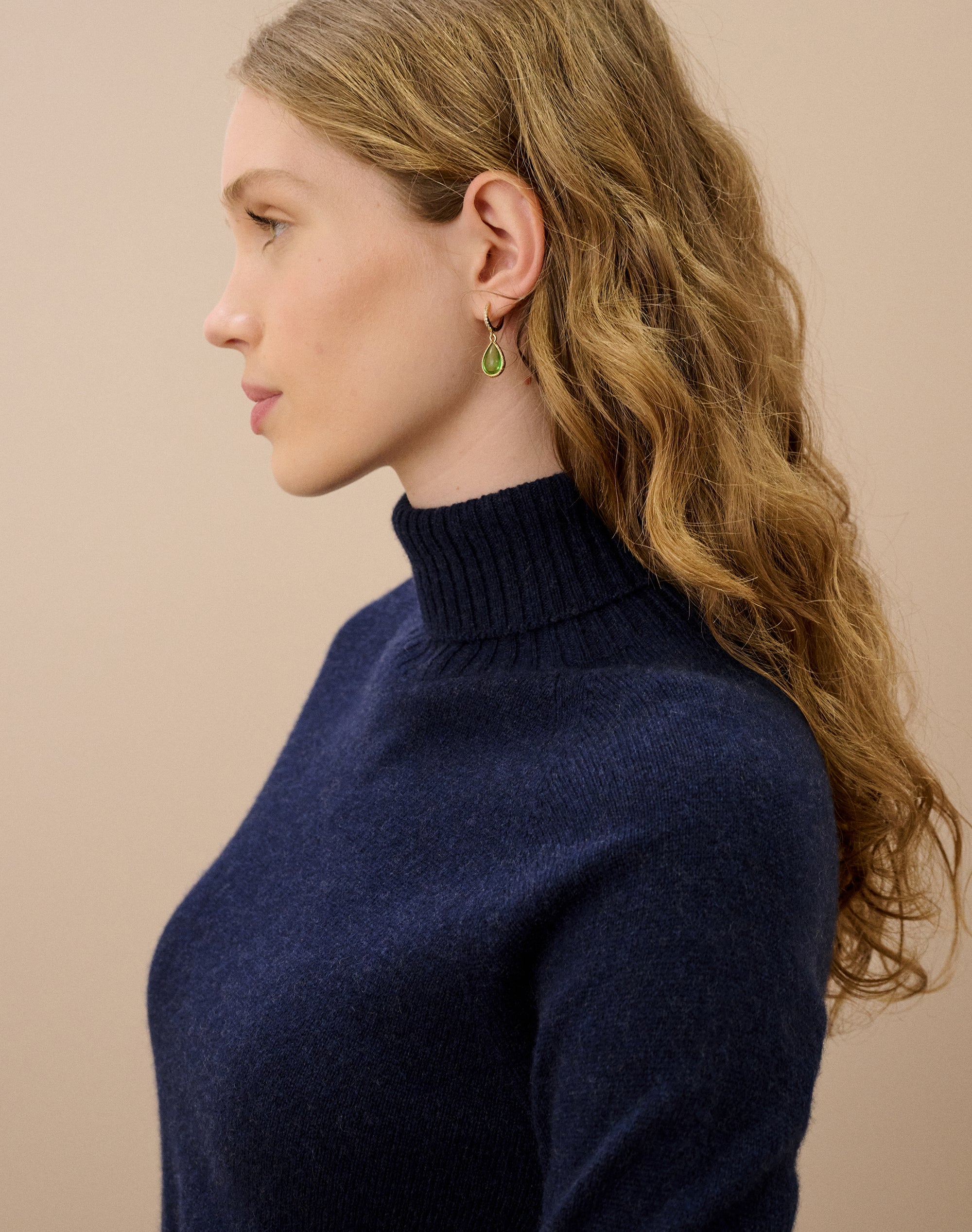 Cashmere Boxy Polo Neck
