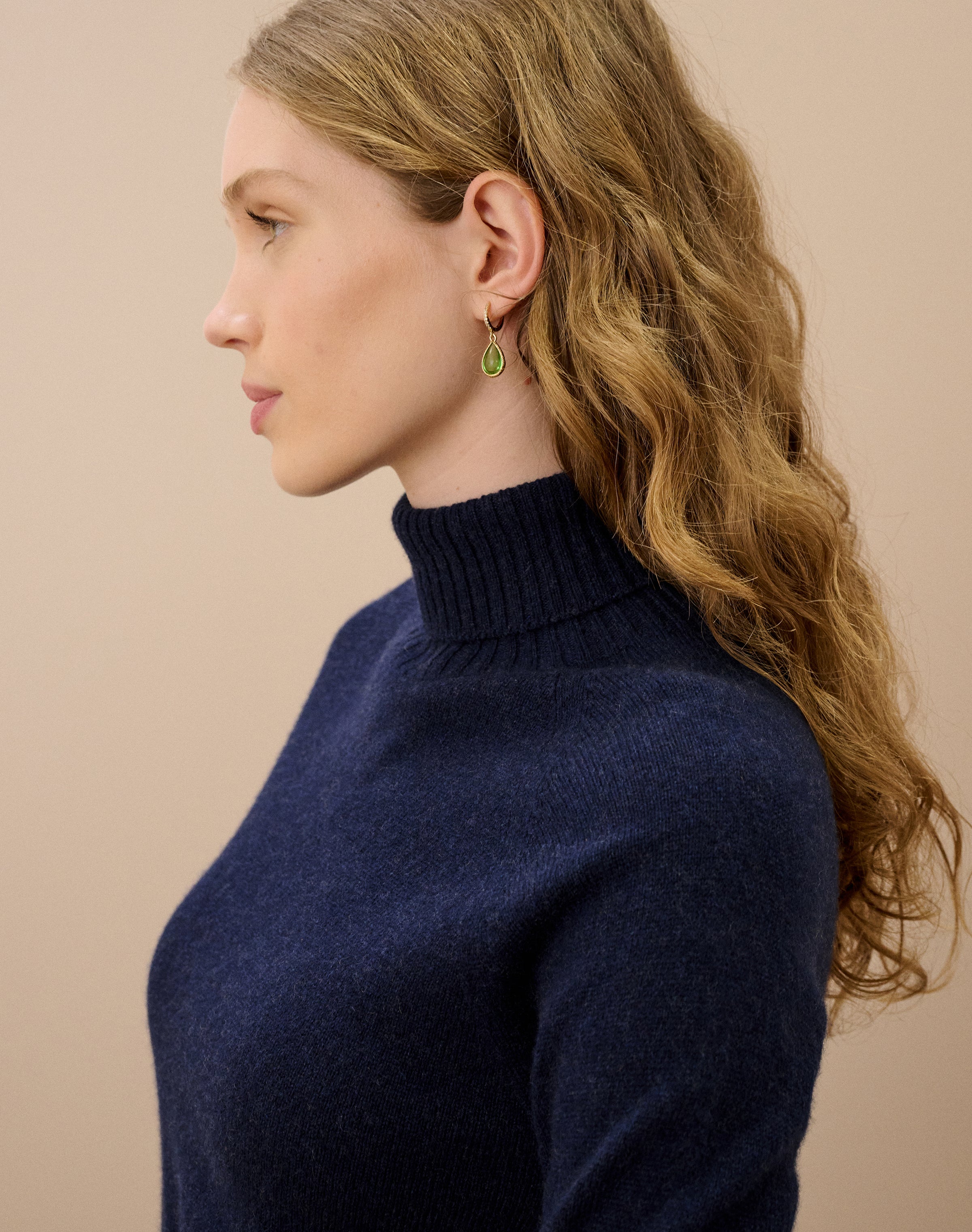 Cashmere Boxy Polo Neck